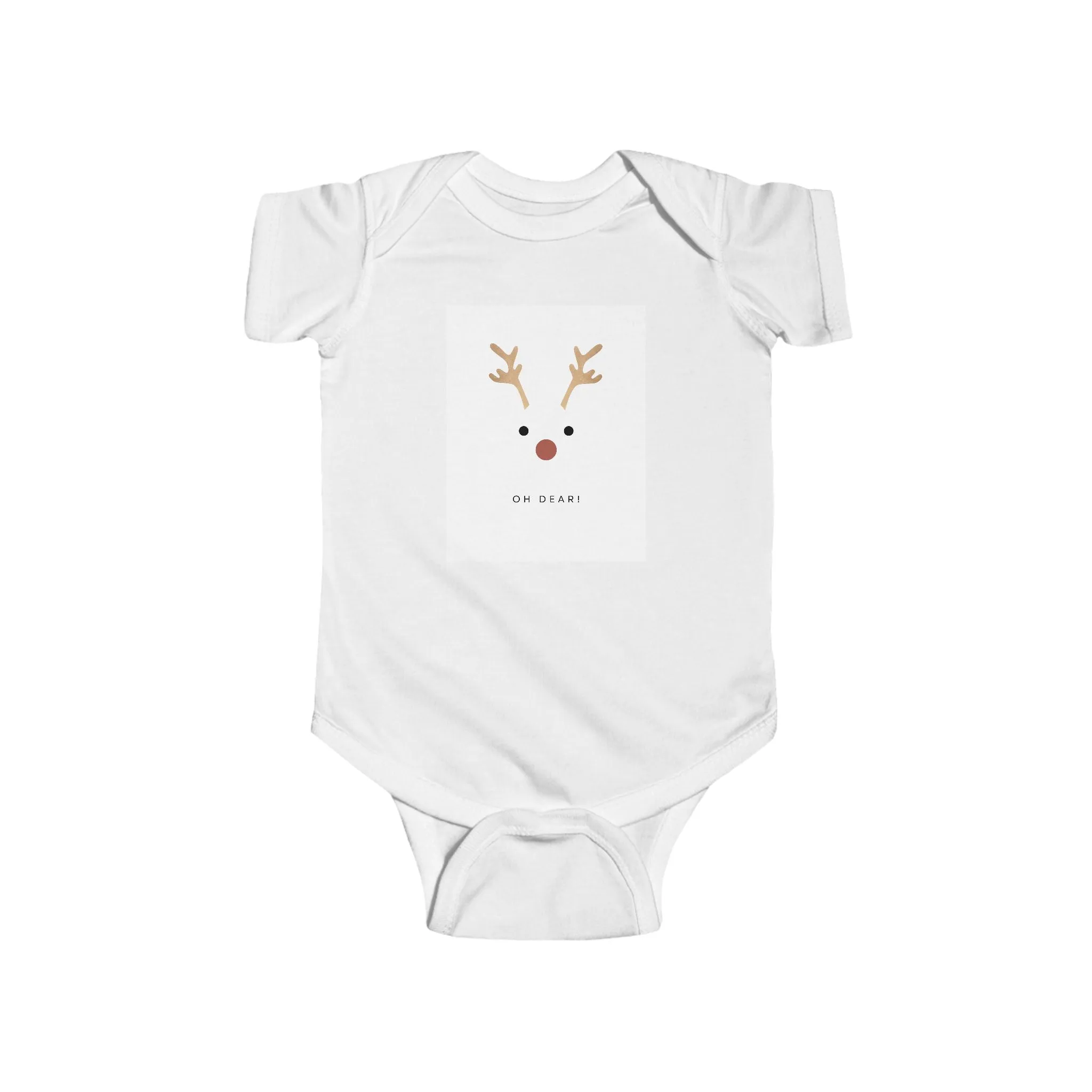 Holiday Infant Bodysuit with reindeer