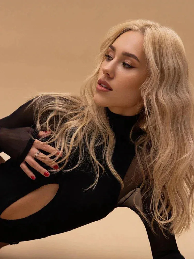 Hollow Out Long Sleeve Mesh Black Bodysuit