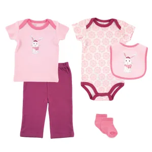 Hudson Baby 5-Piece Gift Set, Bunny