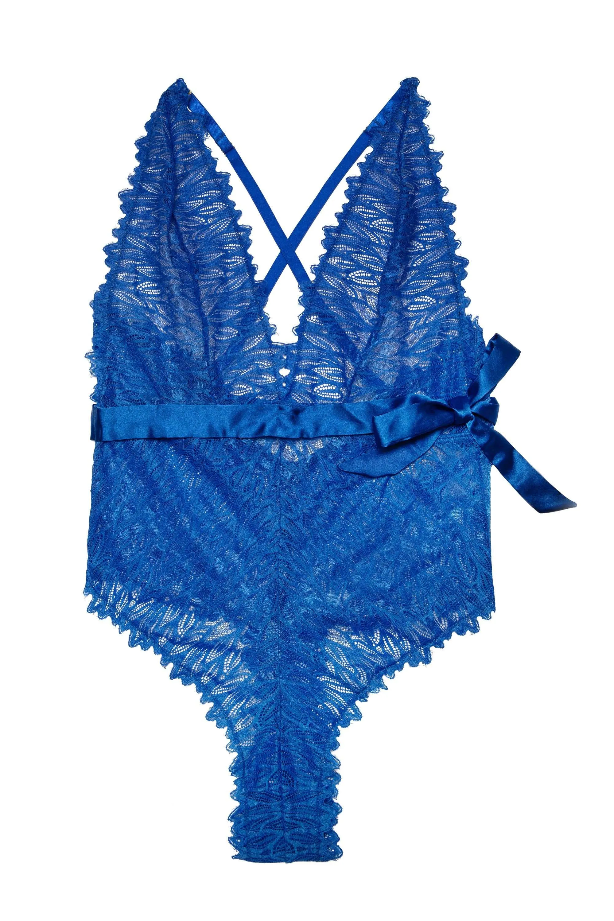Hustler Margot Cobalt High Apex Plunge Body