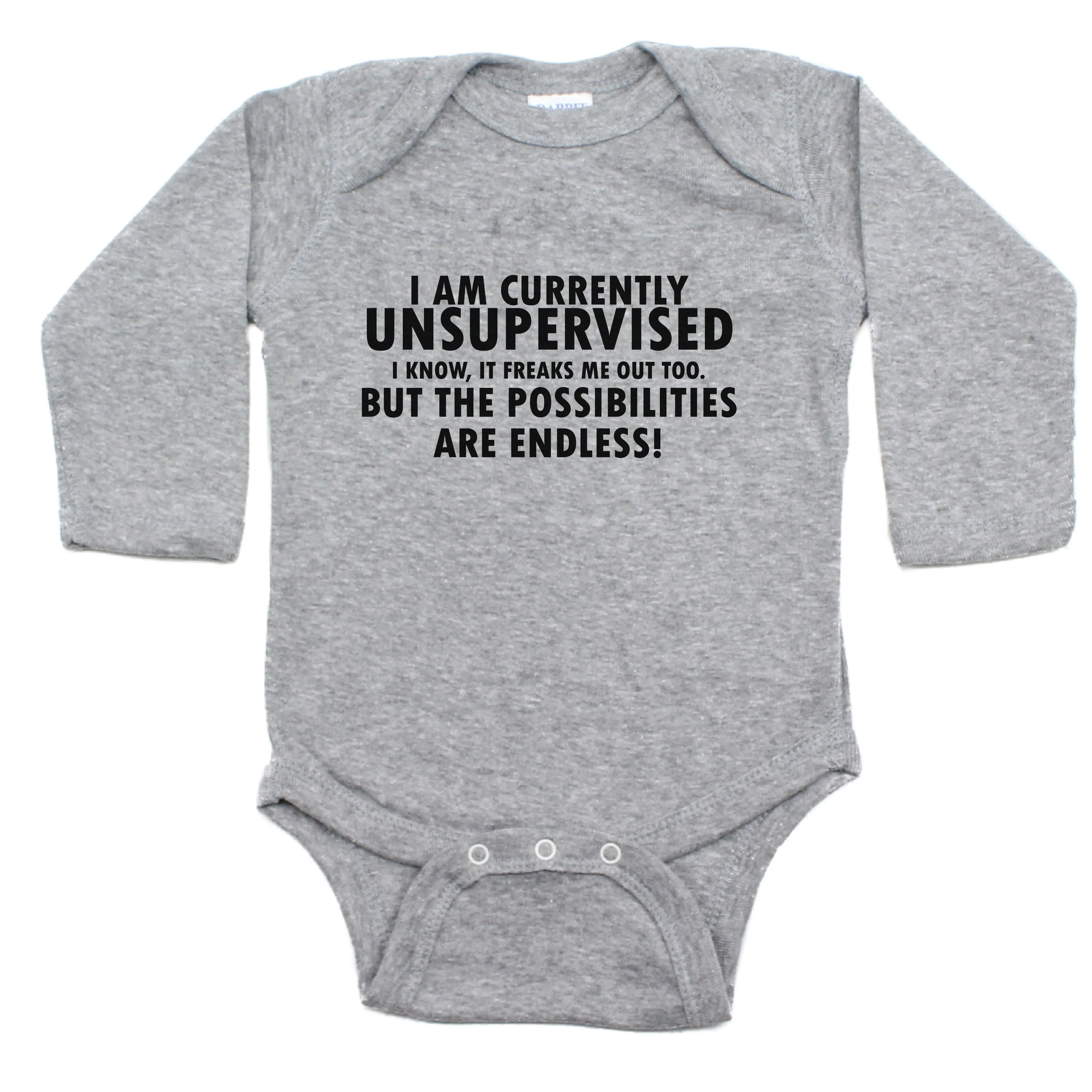 I Am Currently Unsupervised Long Sleeve Bodysuit