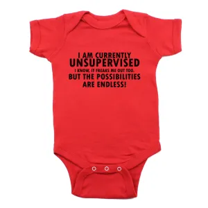 I Am Currently Unsupervised Short Sleeve Bodysuit