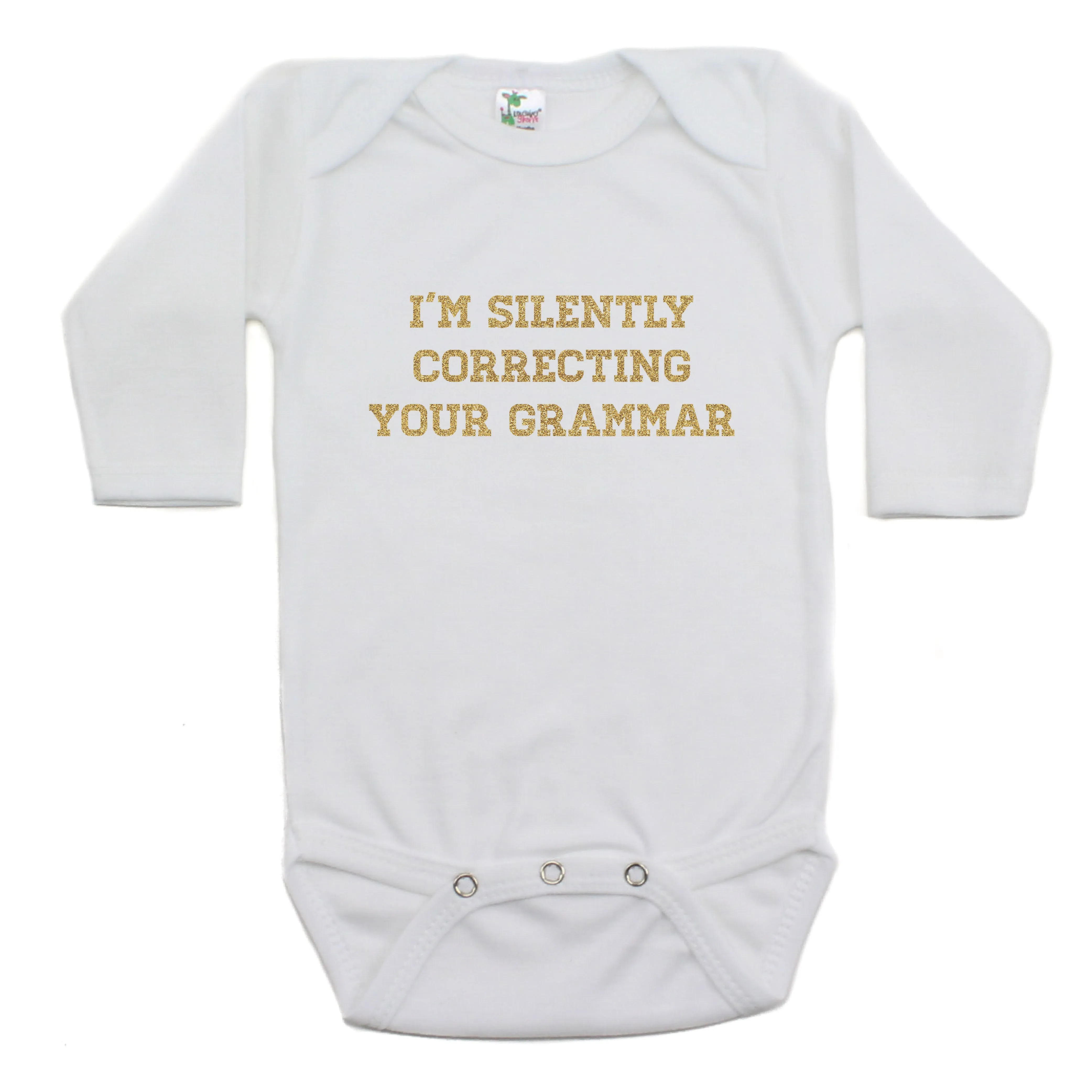 I Am Silently Correcting Your Grammar Long Sleeve Bodysuit