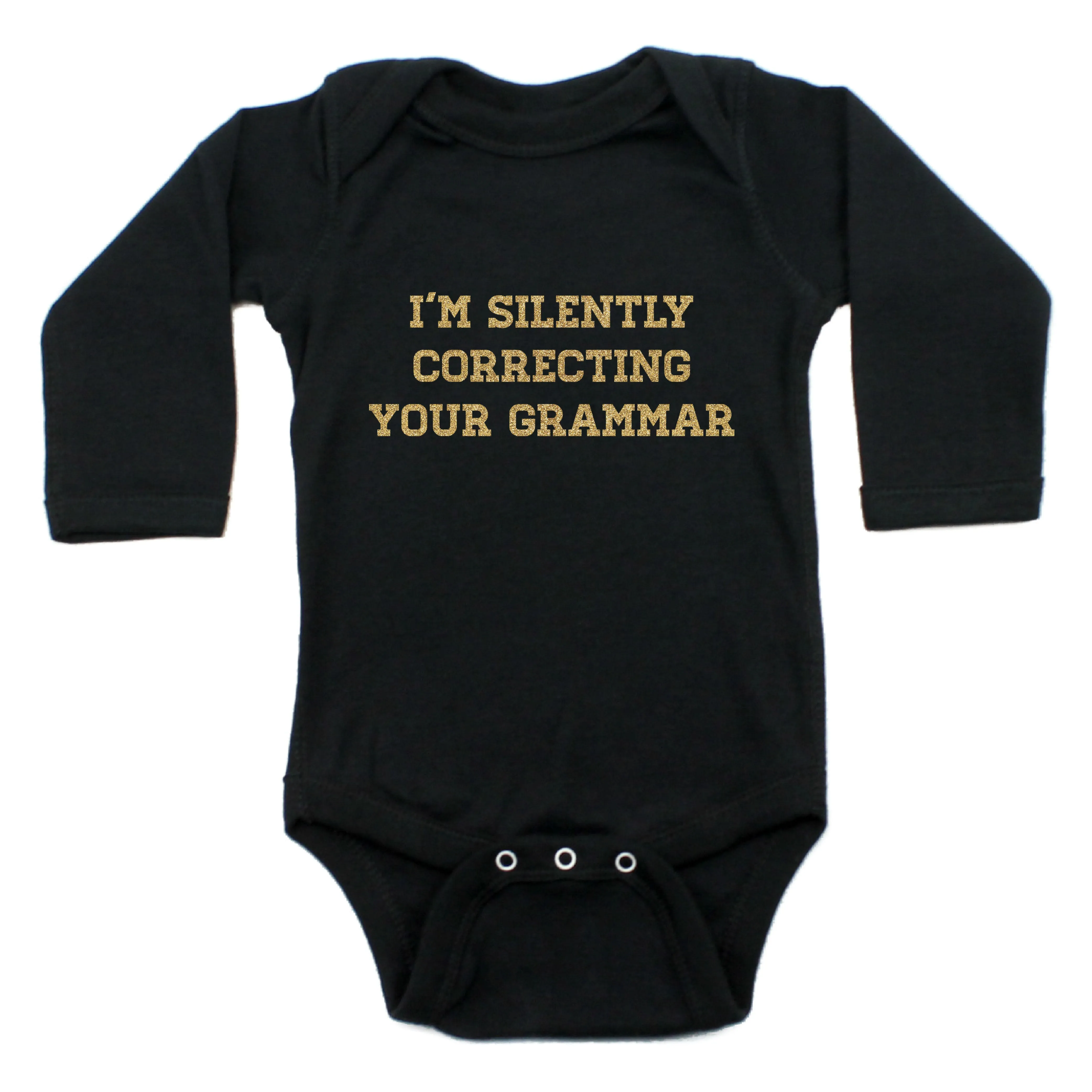 I Am Silently Correcting Your Grammar Long Sleeve Bodysuit
