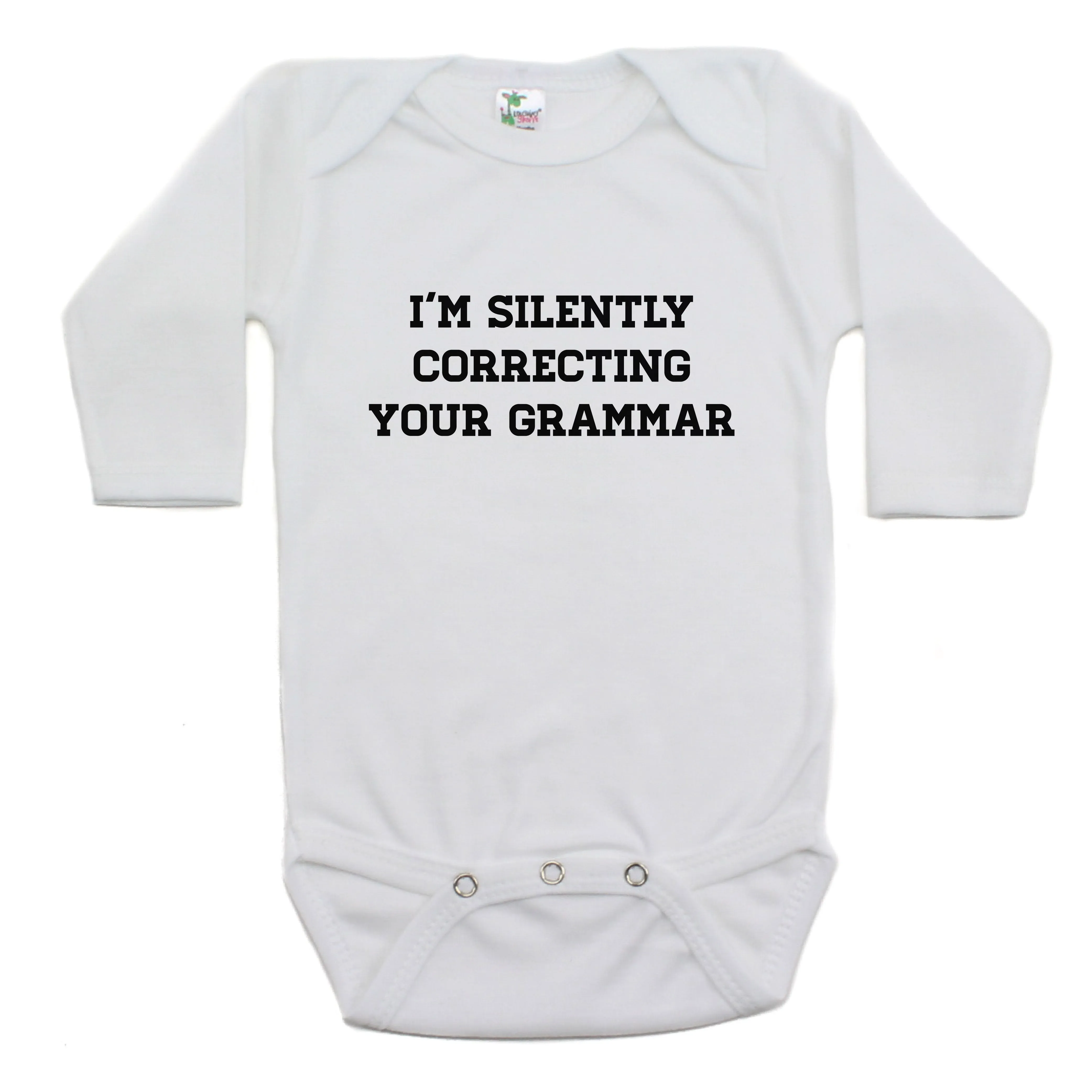 I Am Silently Correcting Your Grammar Long Sleeve Bodysuit