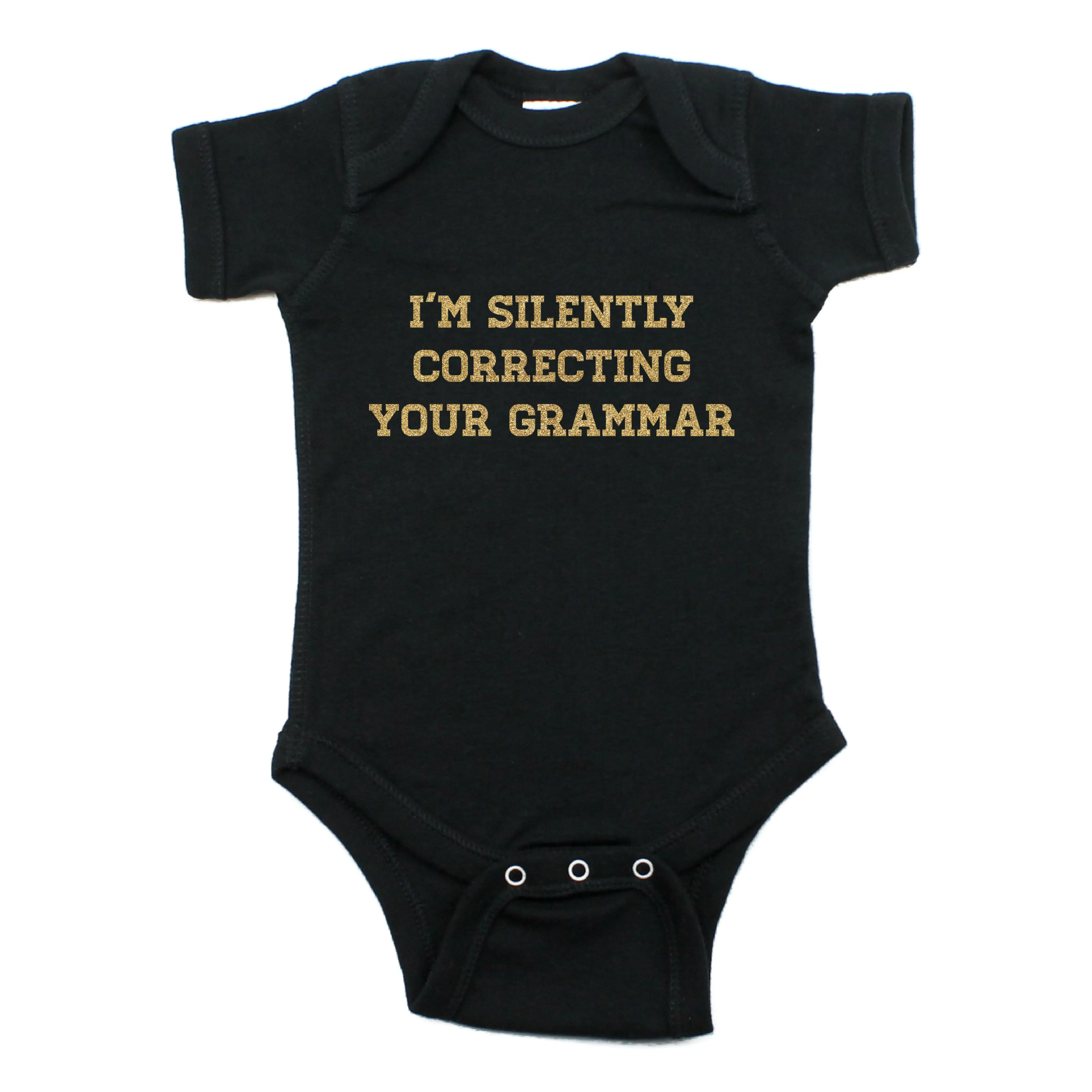 I Am Silently Correcting Your Grammar Short Sleeve Bodysuit