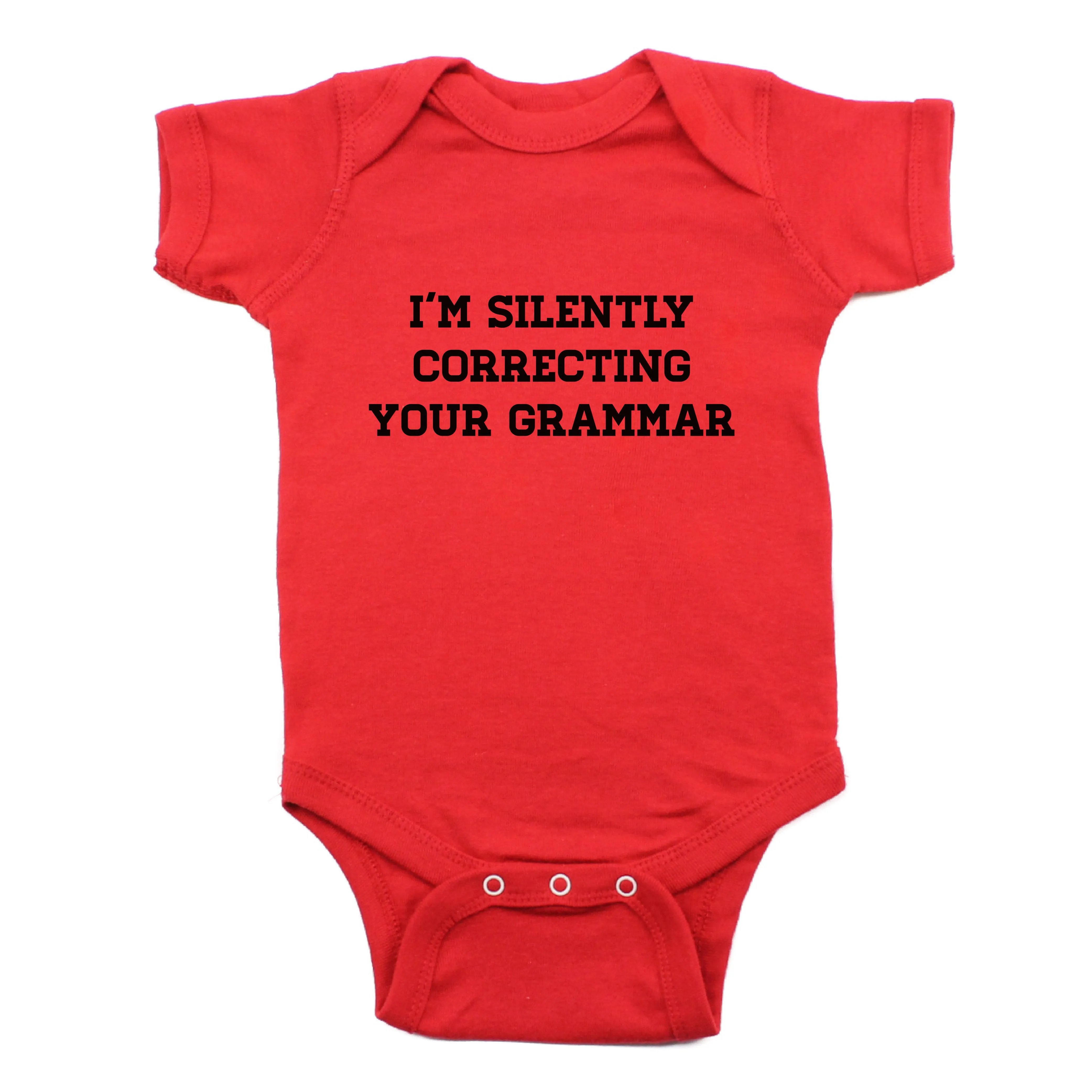 I Am Silently Correcting Your Grammar Short Sleeve Bodysuit