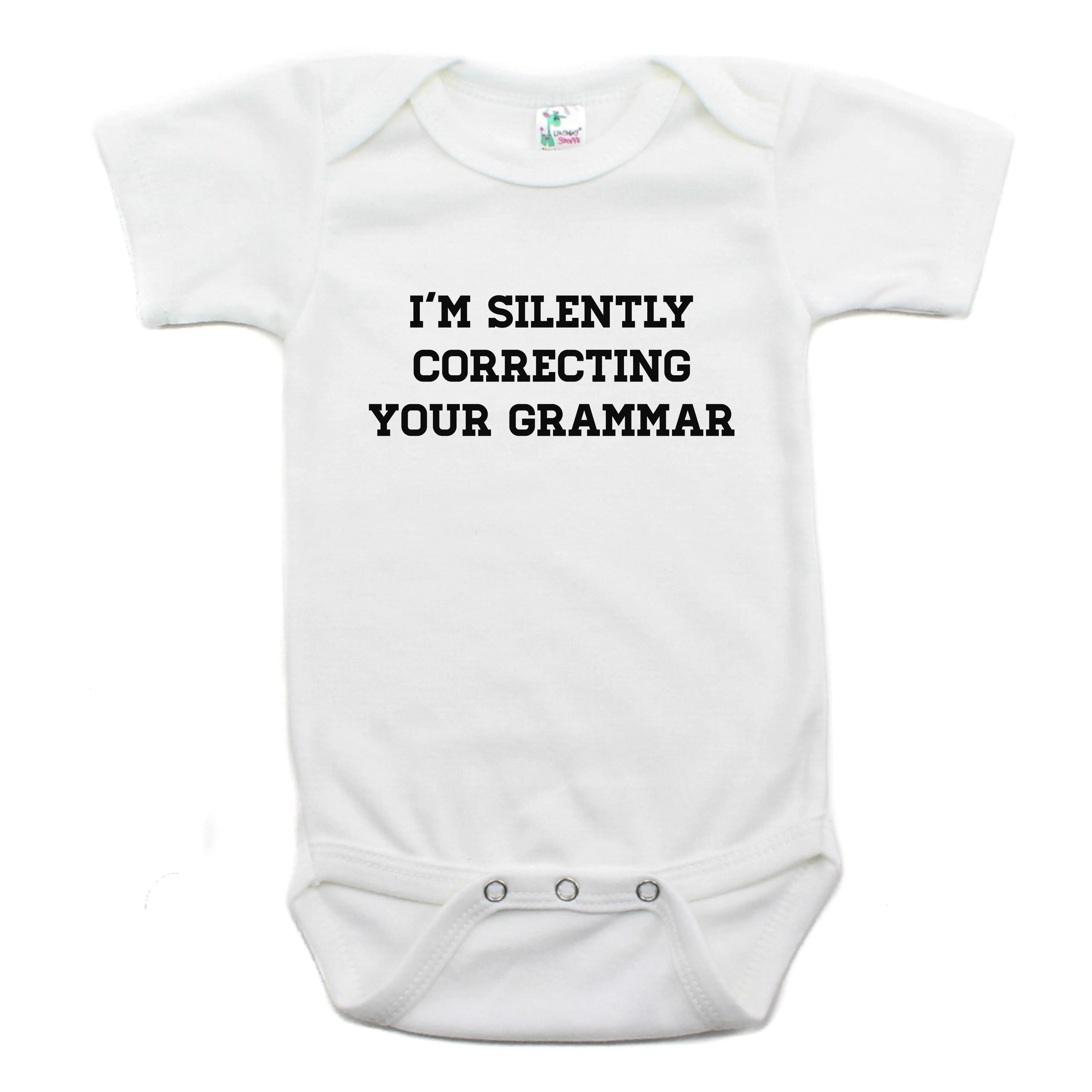 I Am Silently Correcting Your Grammar Short Sleeve Bodysuit