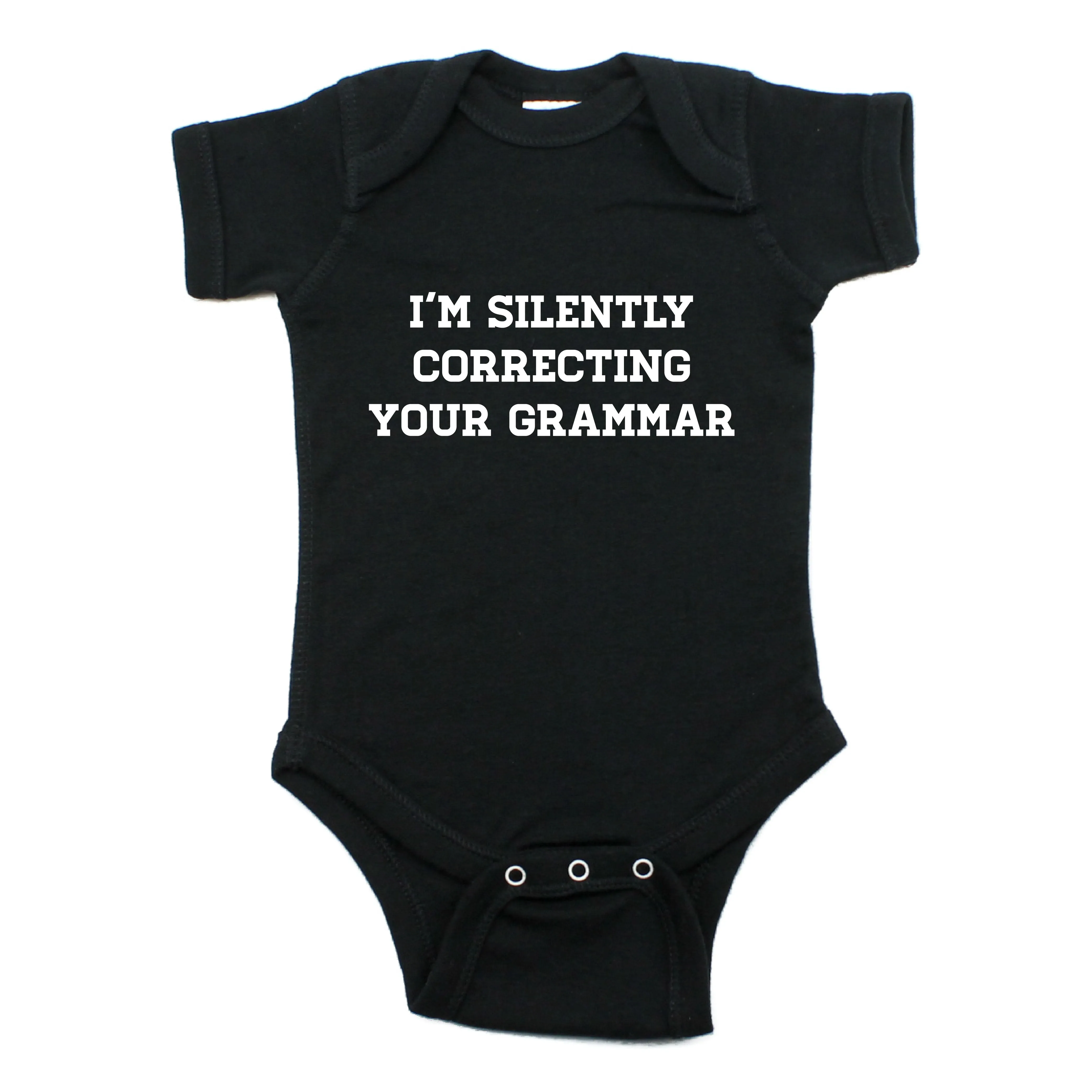 I Am Silently Correcting Your Grammar Short Sleeve Bodysuit