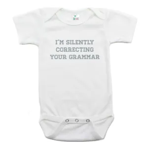 I Am Silently Correcting Your Grammar Short Sleeve Bodysuit