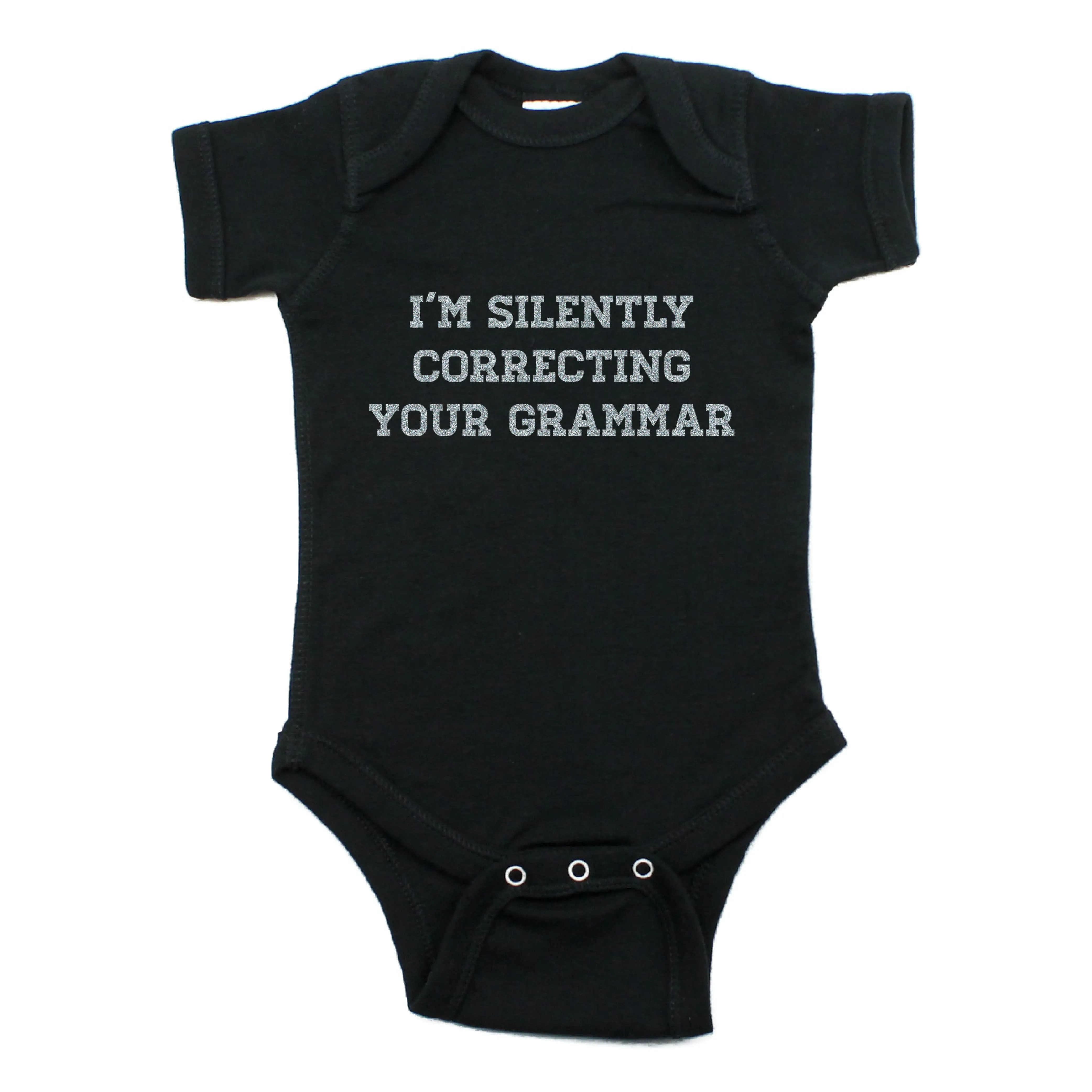 I Am Silently Correcting Your Grammar Short Sleeve Bodysuit