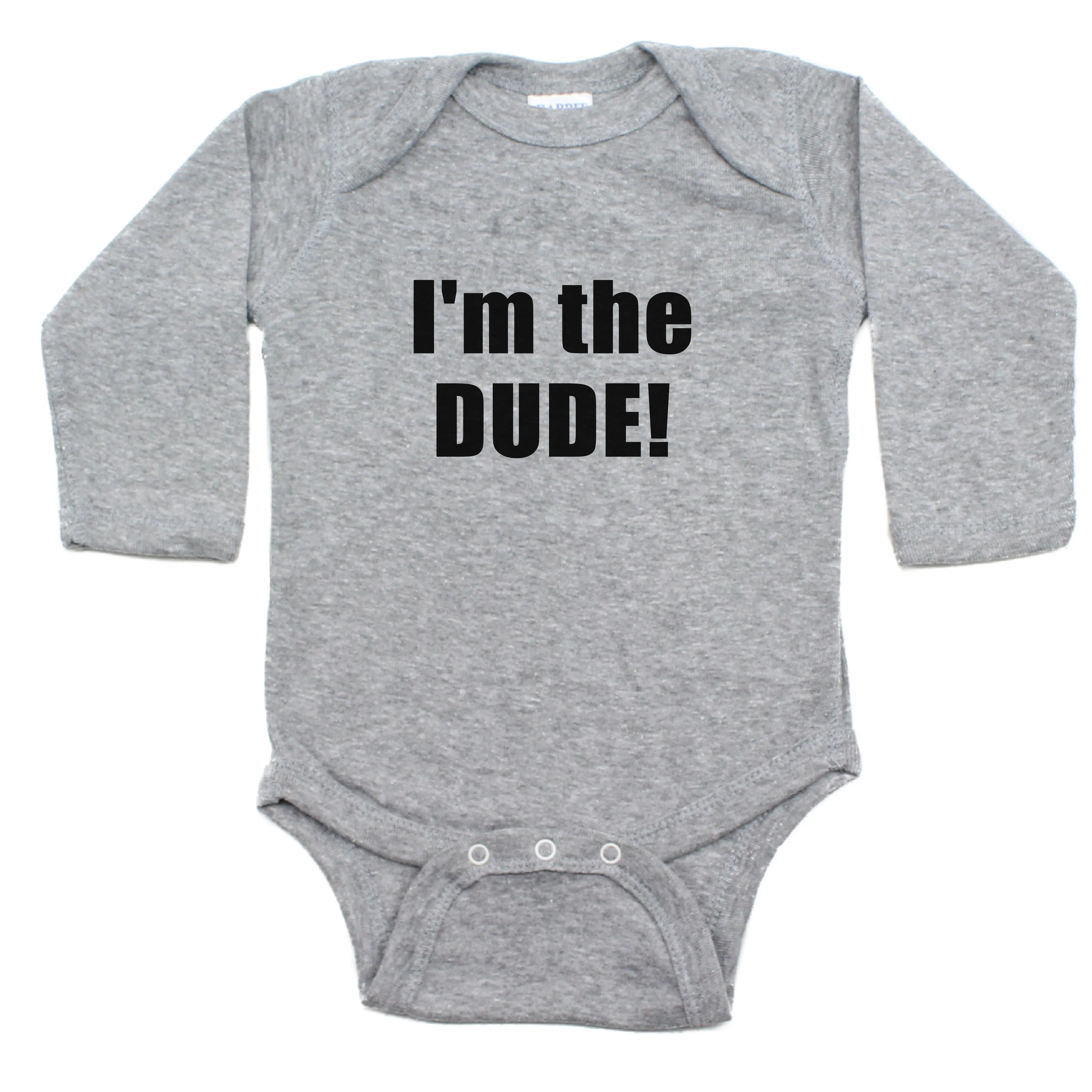 I Am The Dude Long Sleeve 100% Cotton Bodysuit