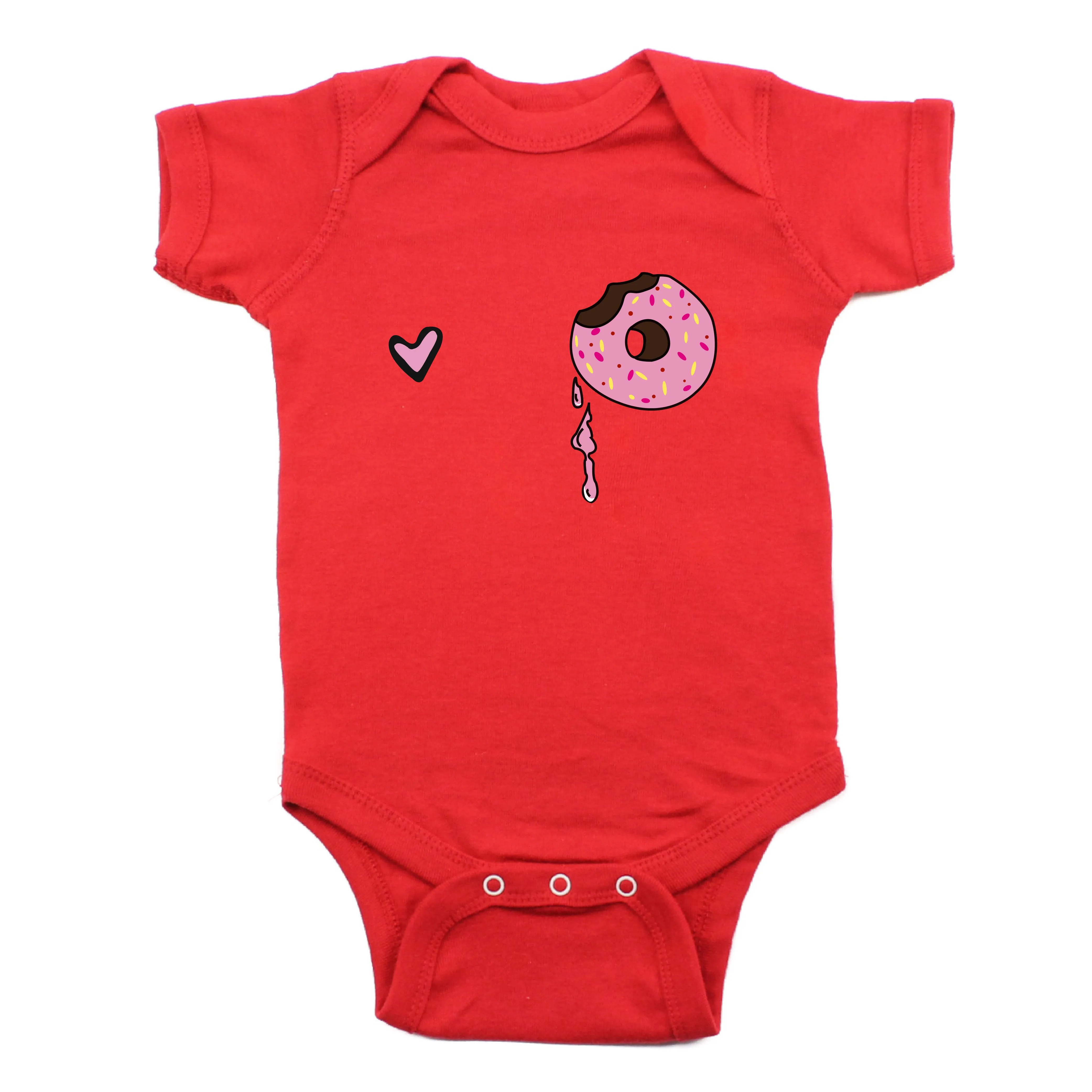 I Love Donut SPK Short Sleeve 100% Cotton Bodysuit