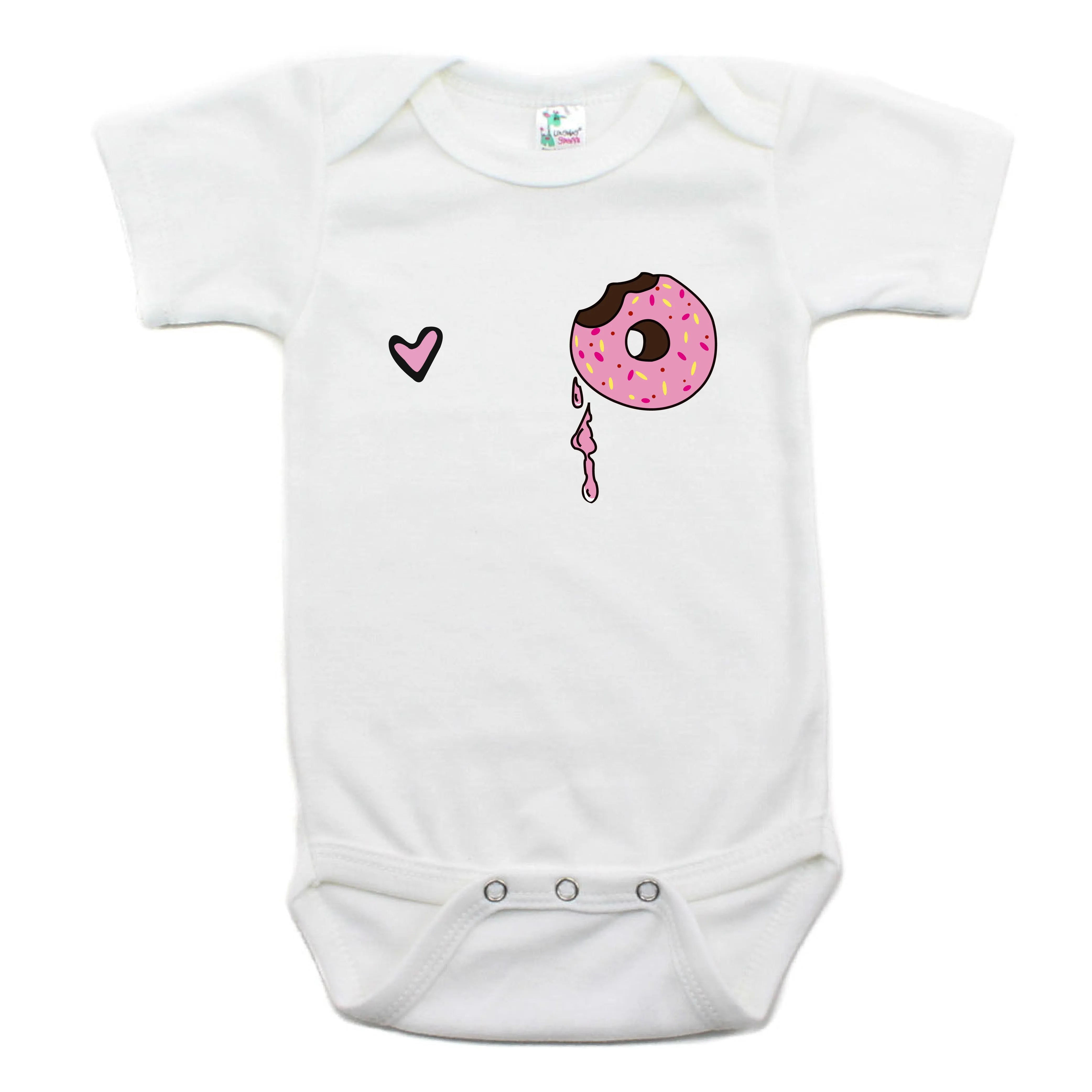 I Love Donut SPK Short Sleeve 100% Cotton Bodysuit