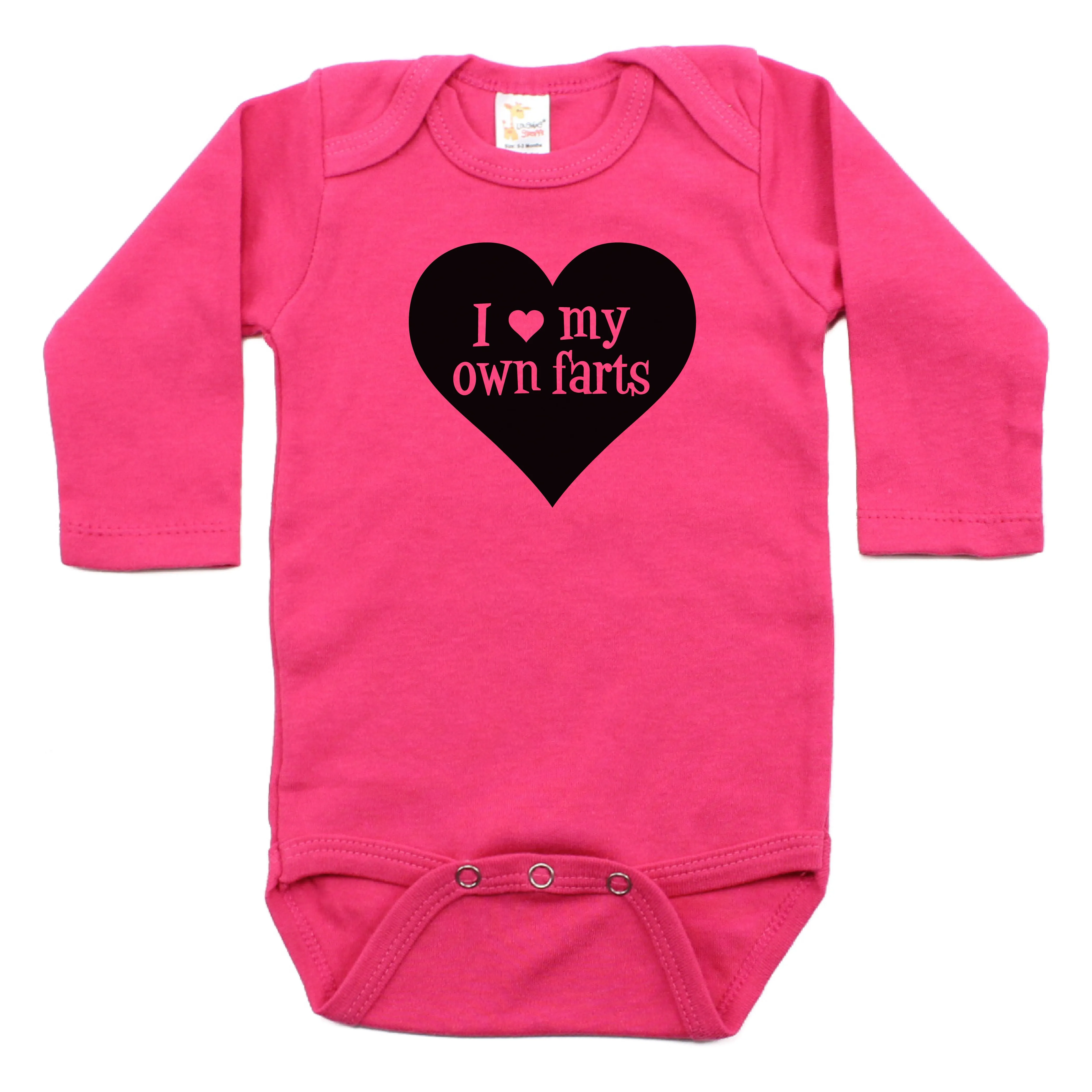 I Love My Own Farts Long Sleeve 100% Cotton Bodysuit