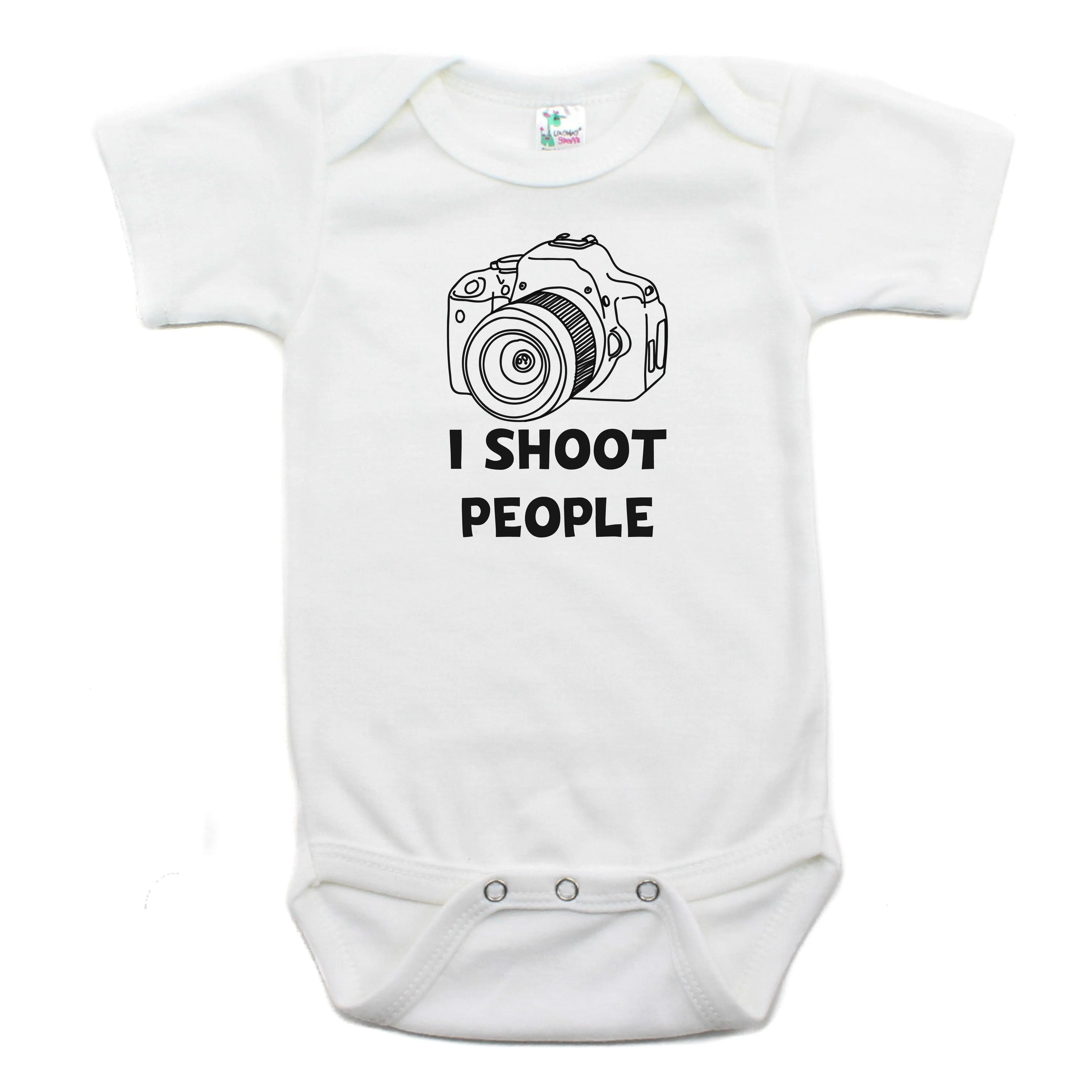 I Shoot People Short Sleeve Bodysuit