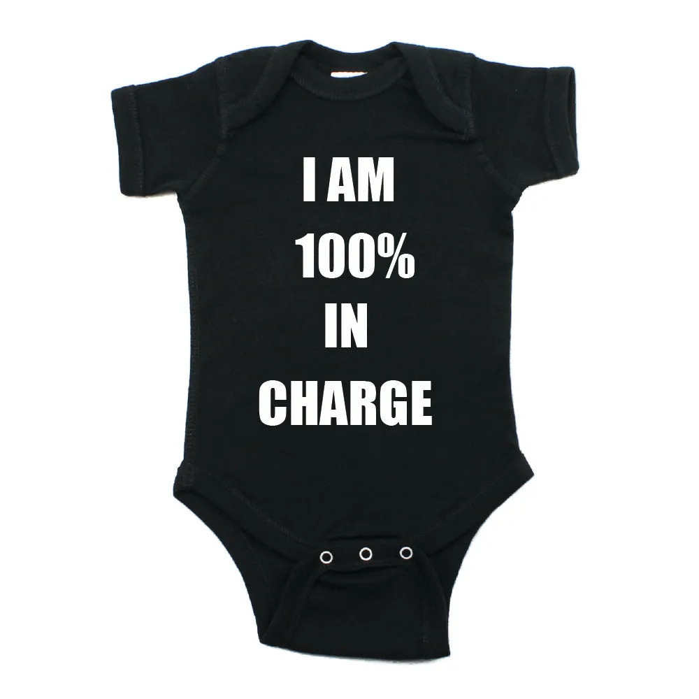 I'm 100% In Charge Short Sleeve Infant Bodysuit