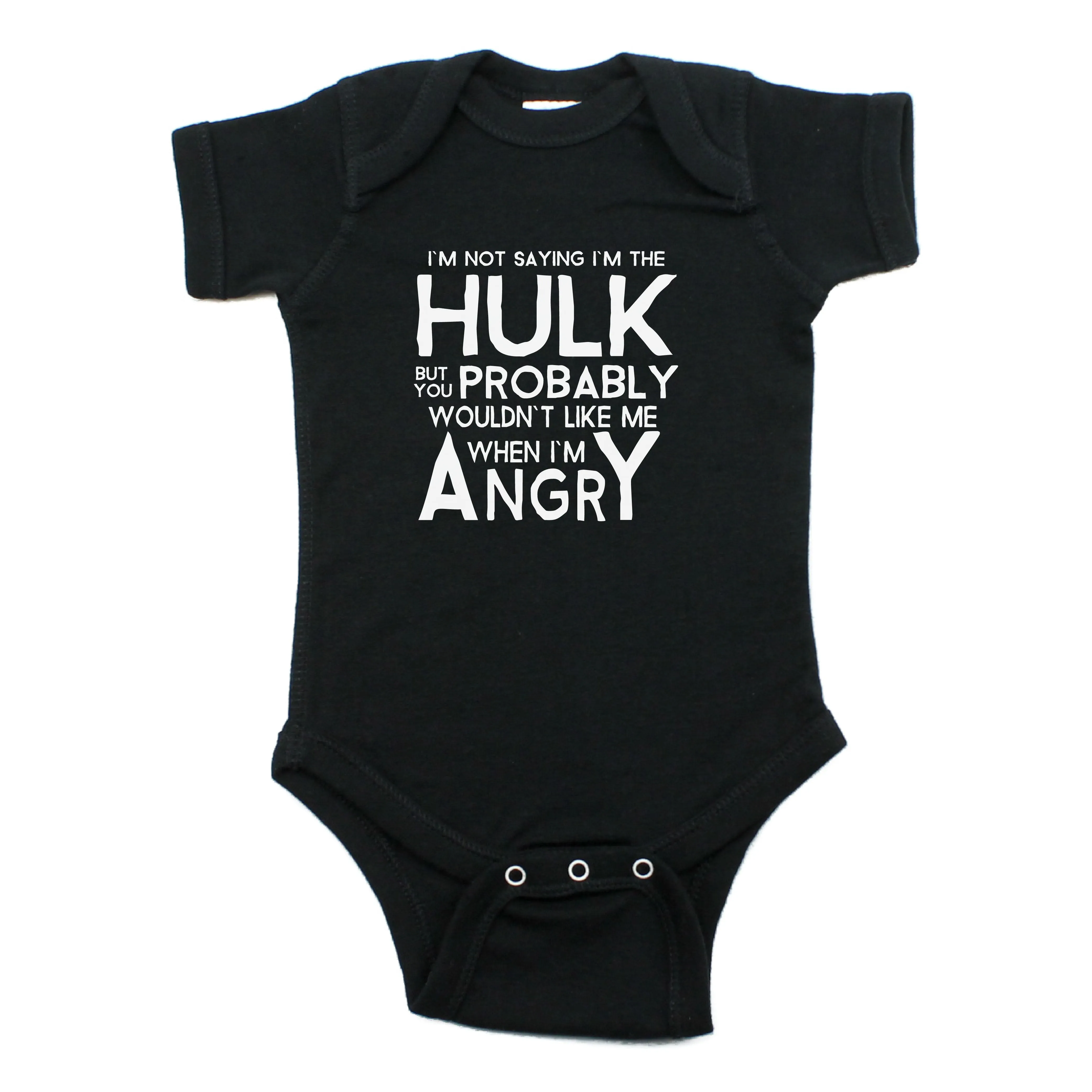 I'm Not The Hulk Short Sleeve Cotton Bodysuit,