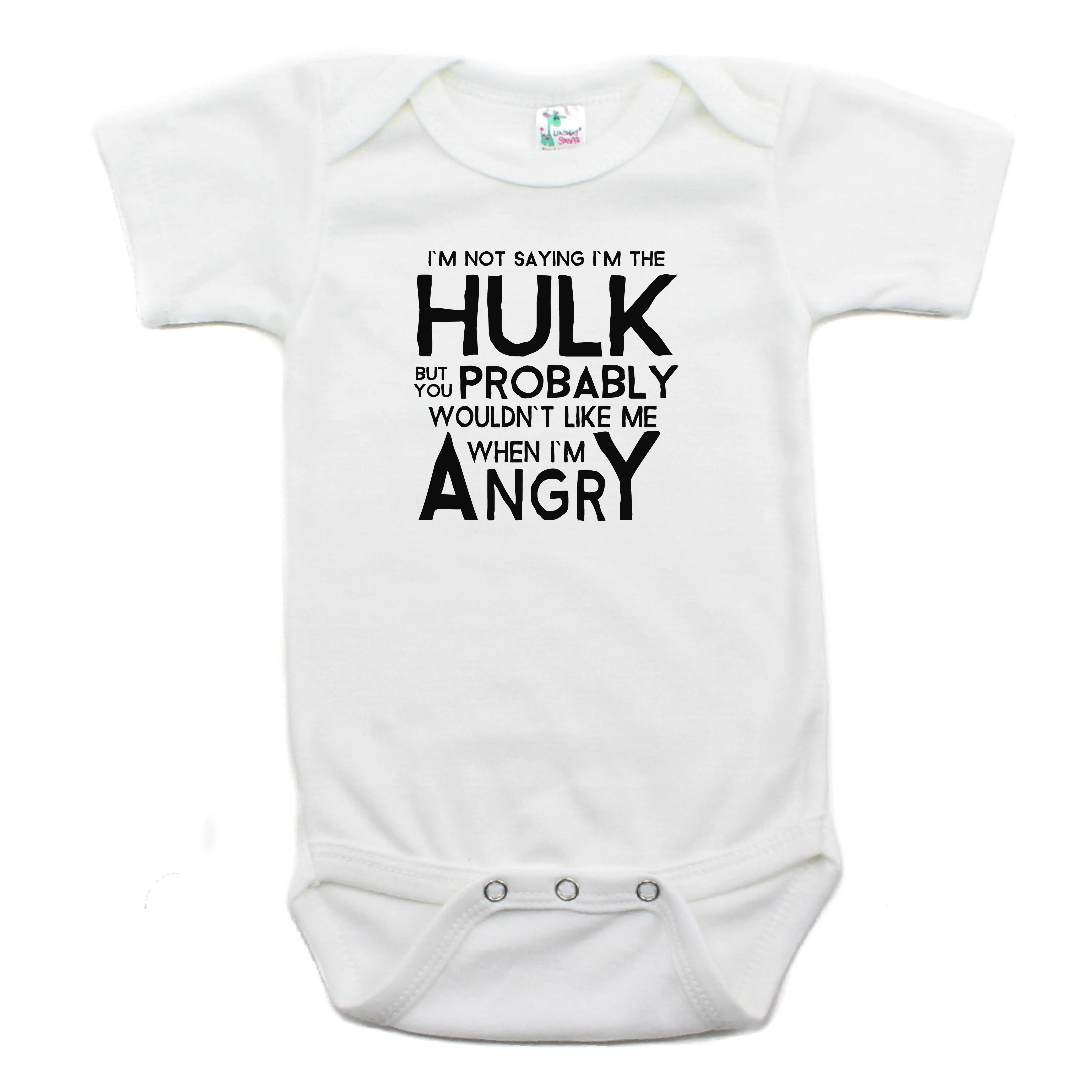 I'm Not The Hulk Short Sleeve Cotton Bodysuit,