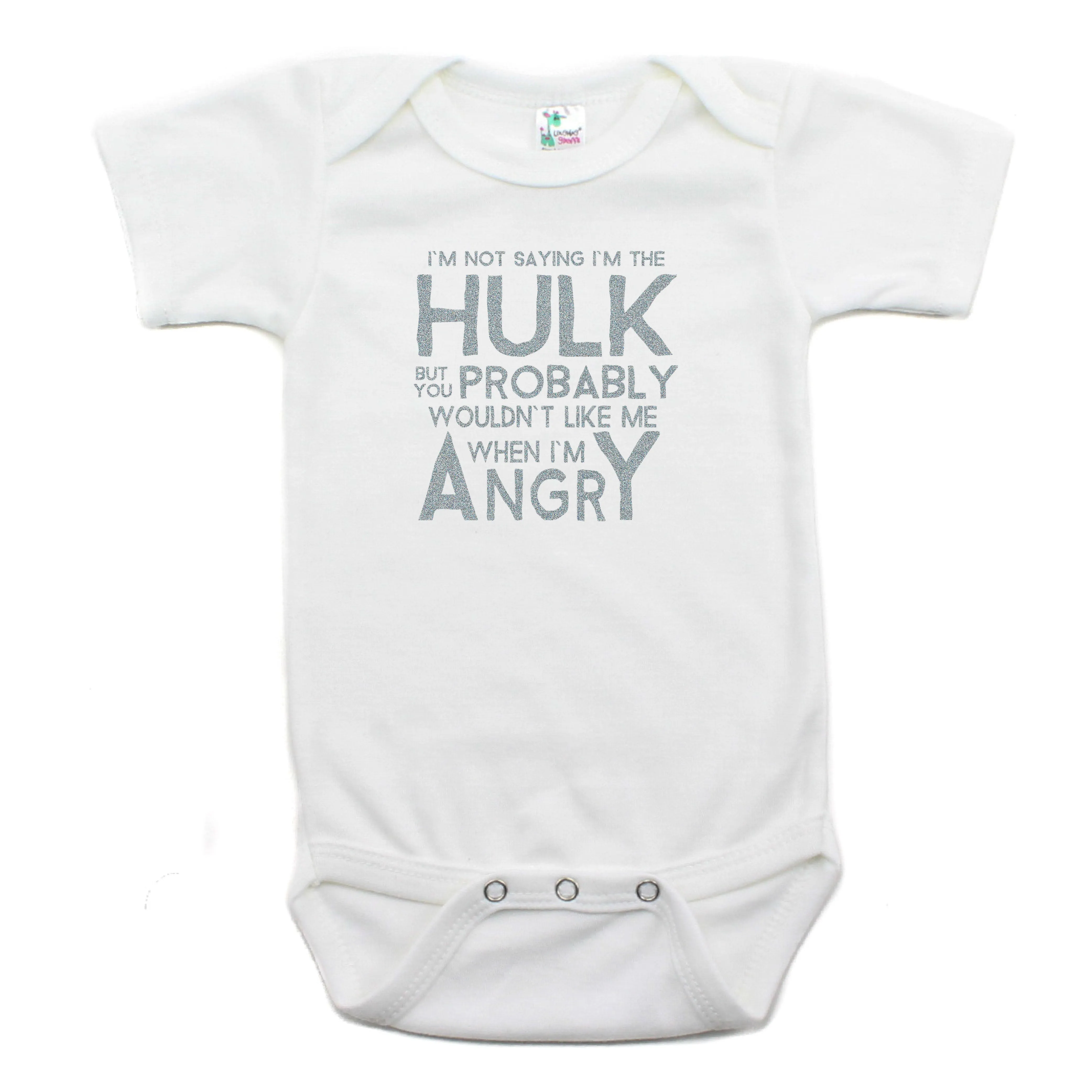 I'm Not The Hulk Short Sleeve Cotton Bodysuit,