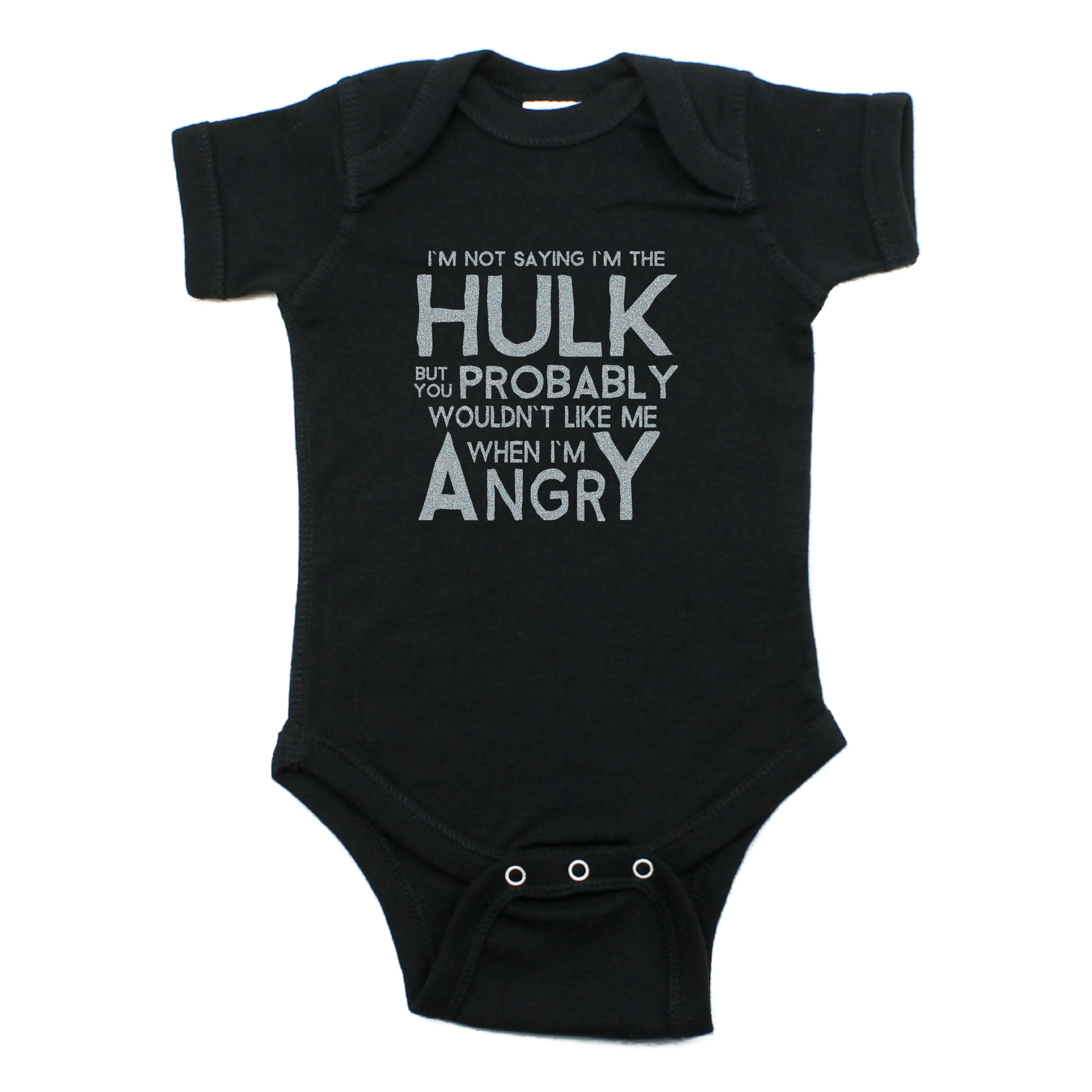 I'm Not The Hulk Short Sleeve Cotton Bodysuit,