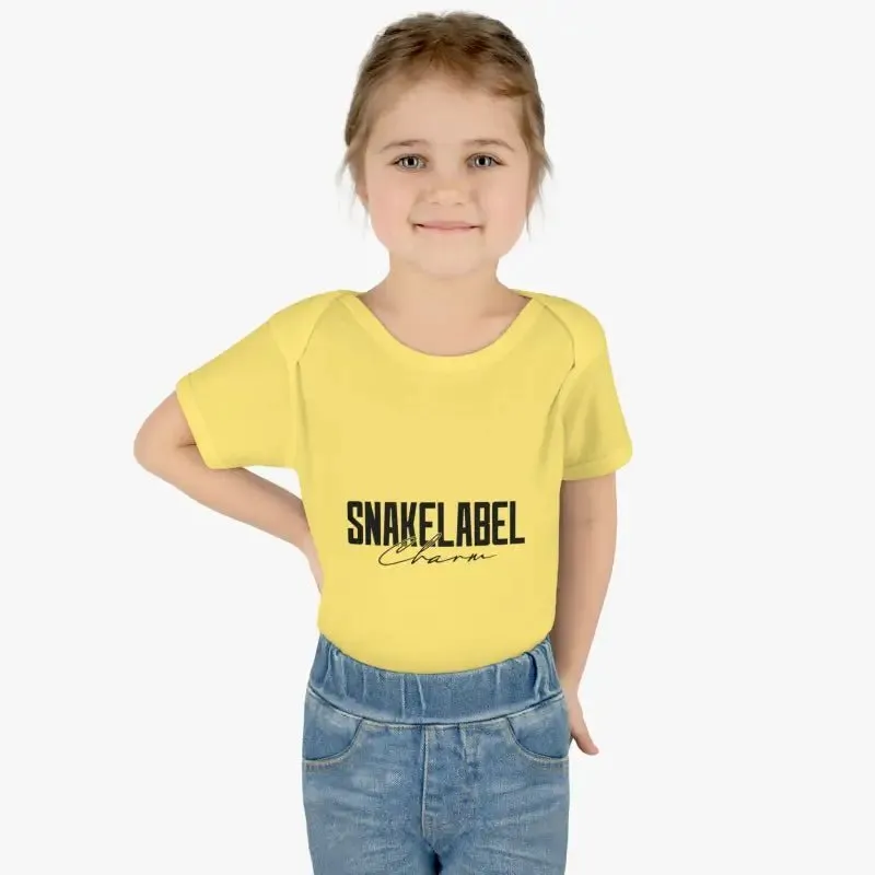 Infant Baby Rib Bodysuit with Lap Shoulders & Tear-Away Label