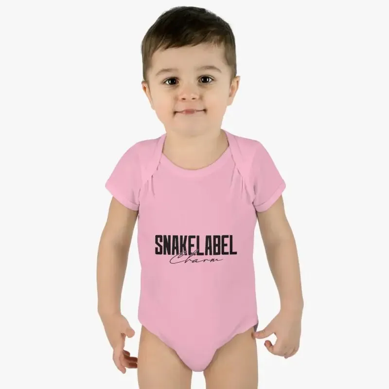 Infant Baby Rib Bodysuit with Lap Shoulders & Tear-Away Label