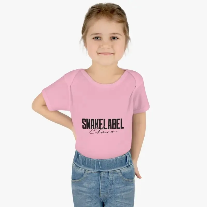 Infant Baby Rib Bodysuit with Lap Shoulders & Tear-Away Label
