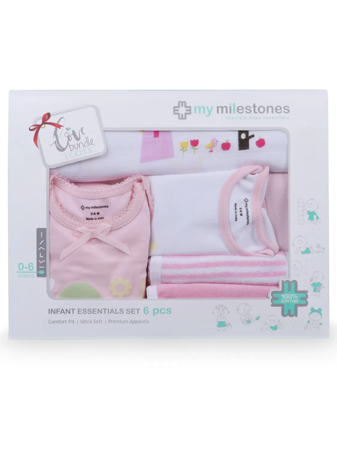 Infant Essentials Gift Set A - 6Pcs - Pink