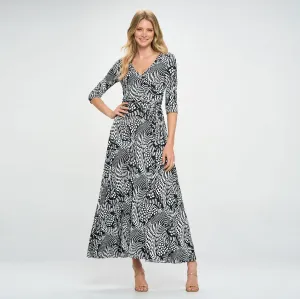 Inked Whirlwind Venechia Wrap Dress