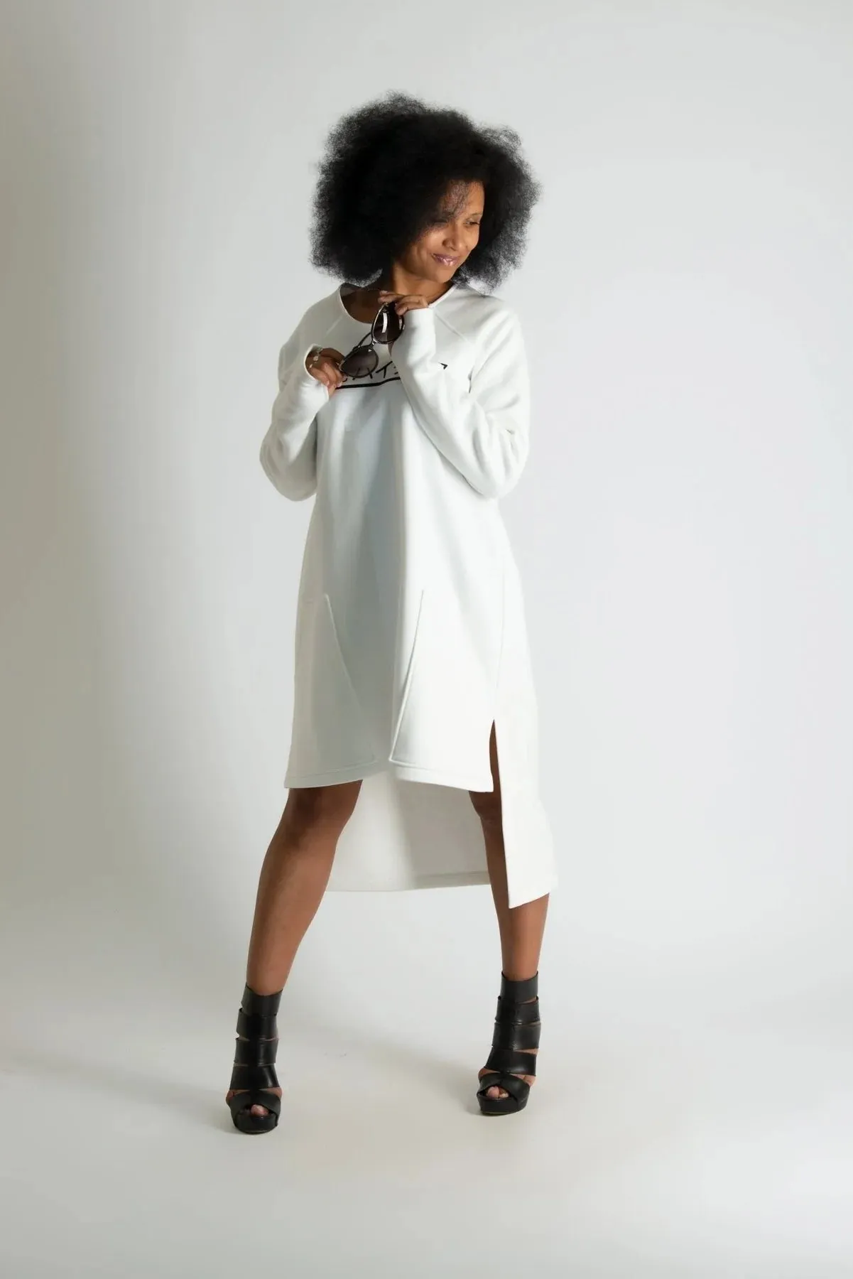 IZABEL White Sweatshirt Dress SALE