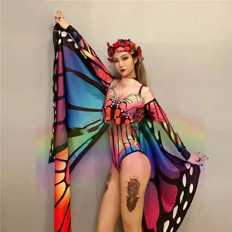 Jazz Dance Bodysuit For Women Adult Nightclub Female Singer Sexy