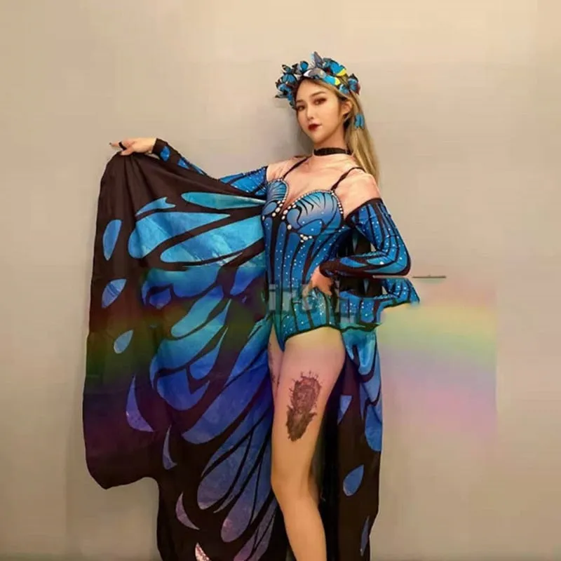 Jazz Dance Bodysuit For Women Adult Nightclub Female Singer Sexy