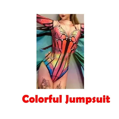 Jazz Dance Bodysuit For Women Adult Nightclub Female Singer Sexy