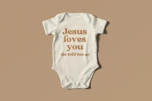 Jesus Loves You Retro Bodysuit or Tee
