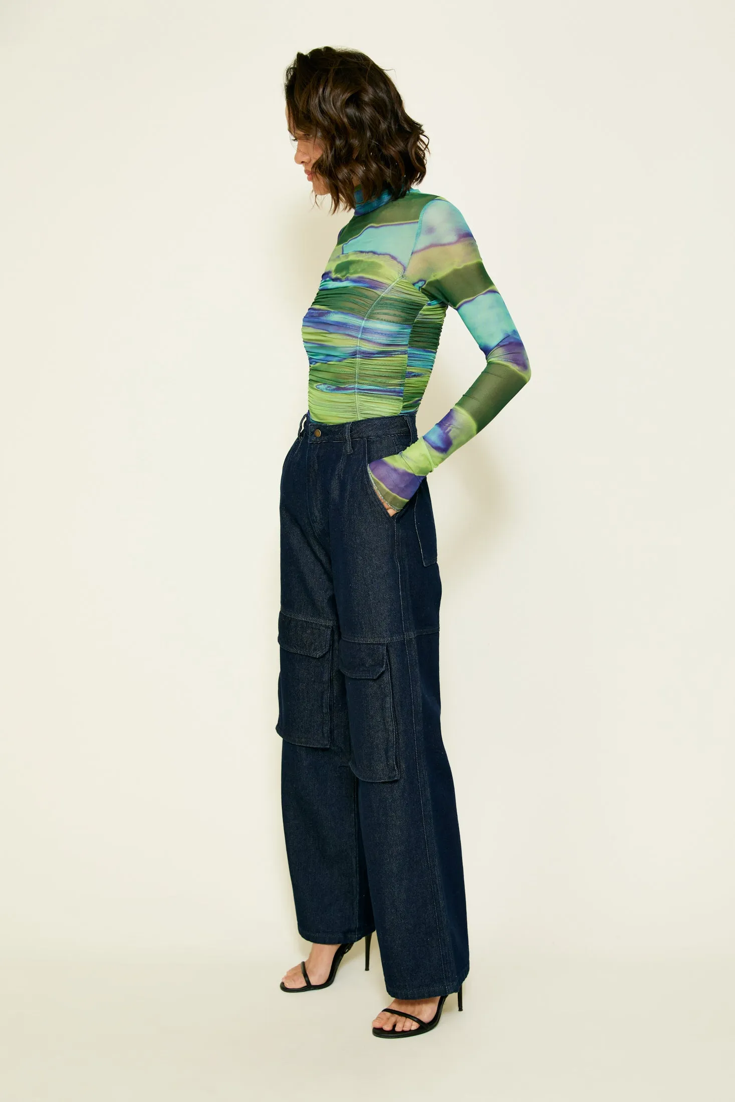 Joni Bodysuit Navy Green