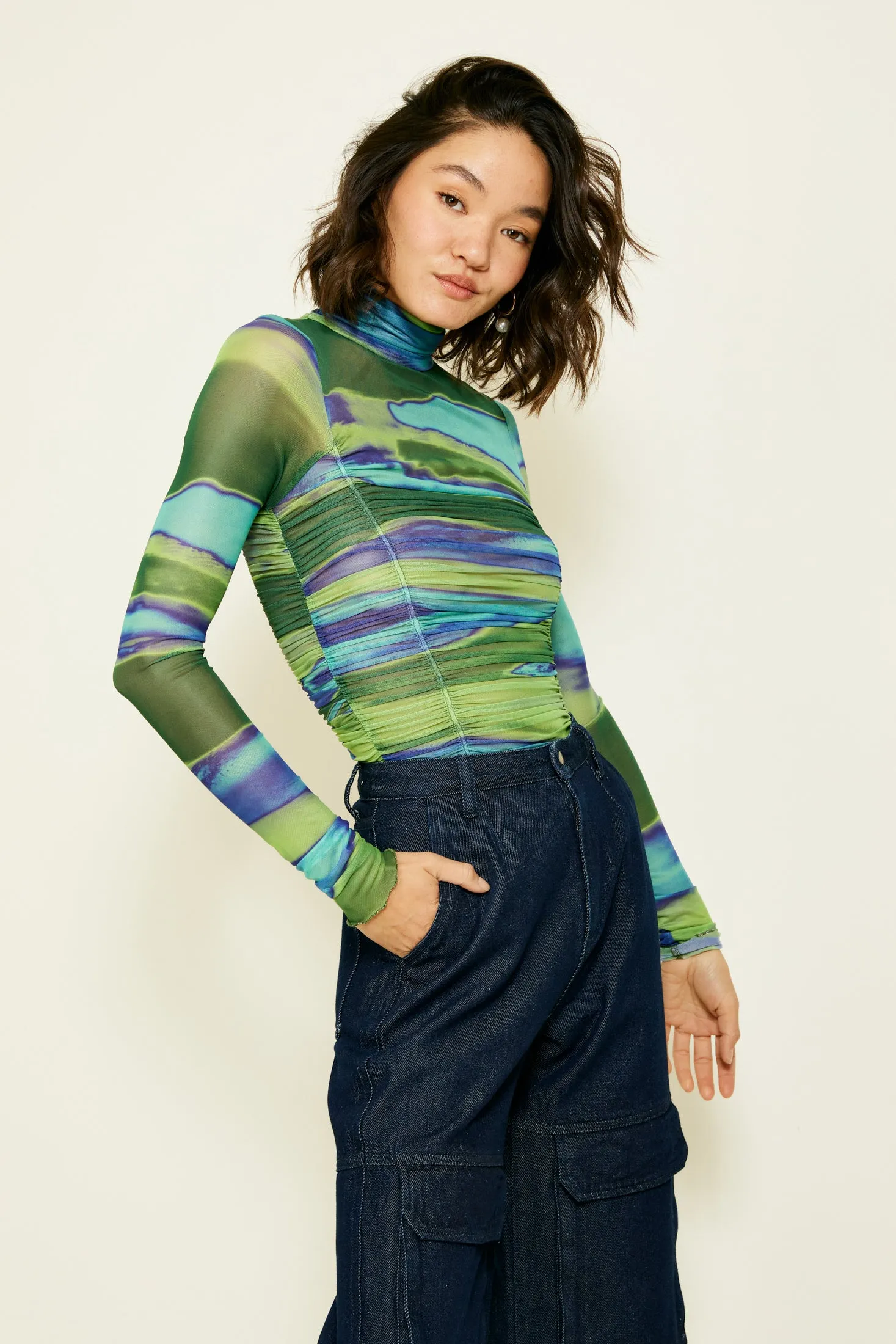 Joni Bodysuit Navy Green