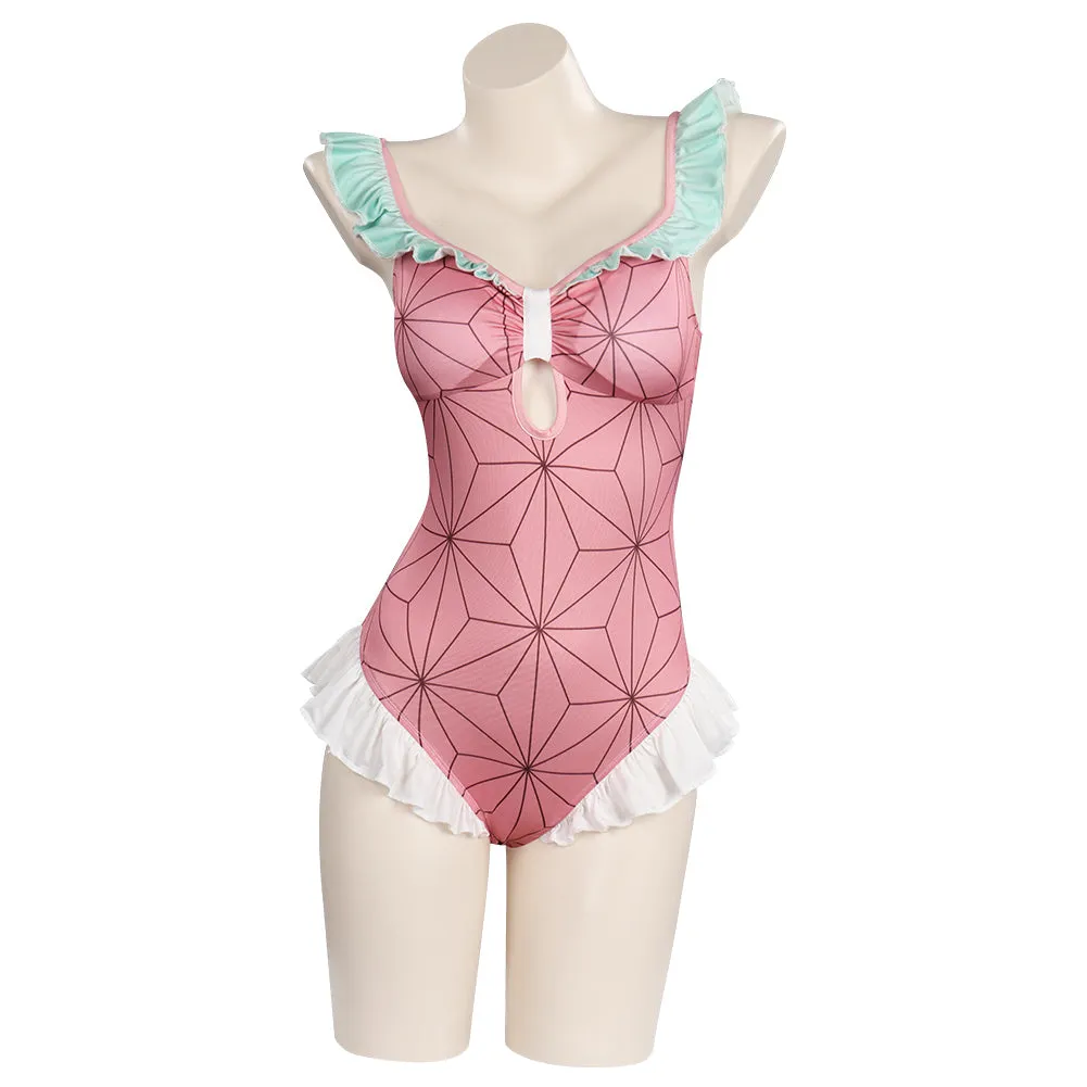 Kamado Nezuko Bodysuit Swimwear Outfits Cosplay Costume