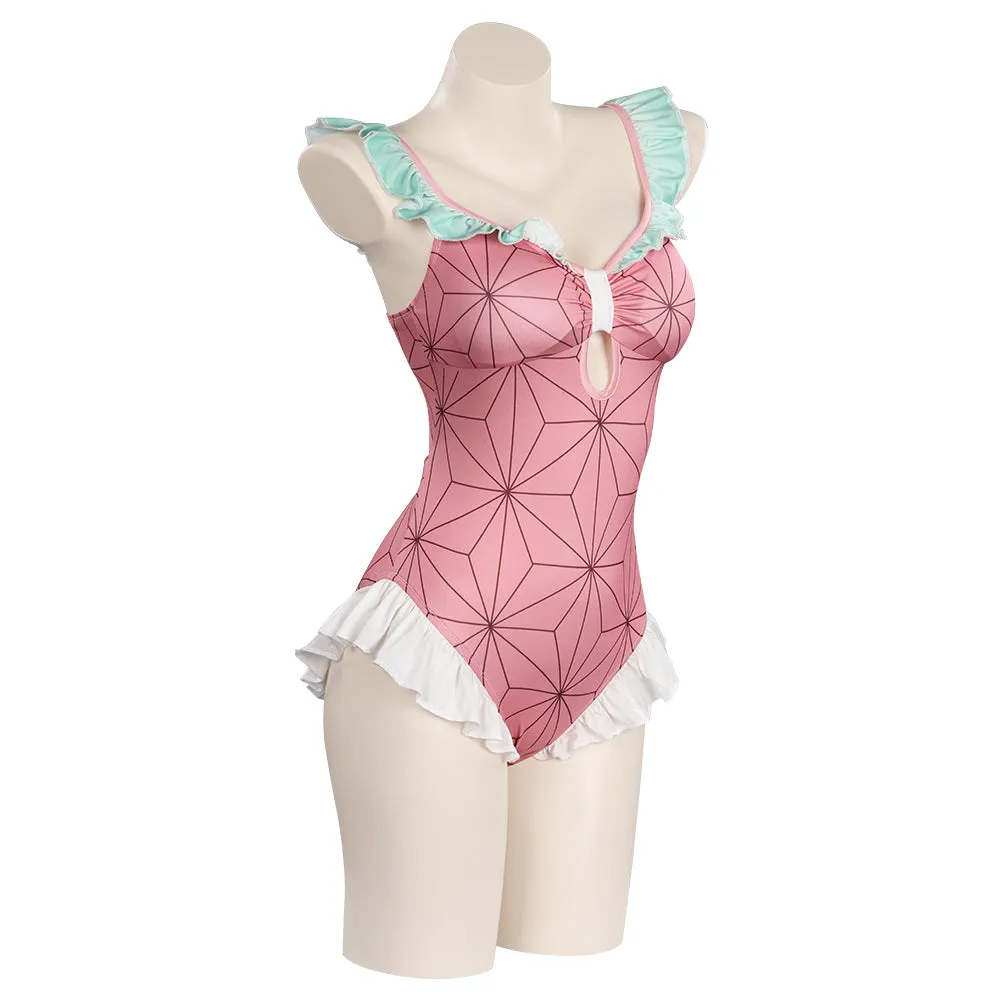Kamado Nezuko Bodysuit Swimwear Outfits Cosplay Costume