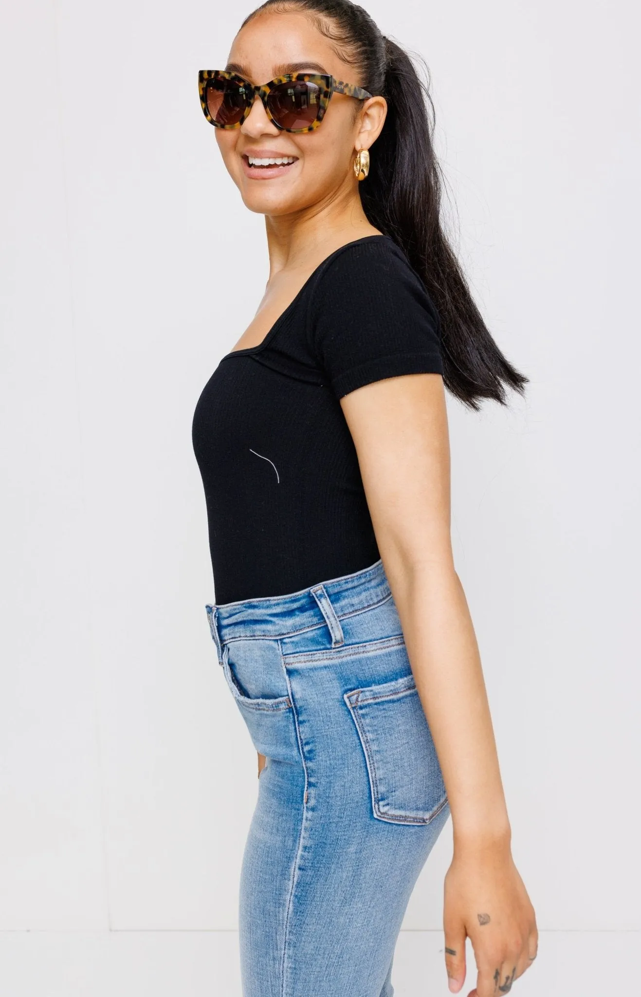 Kardashian Bodysuit, BLACK