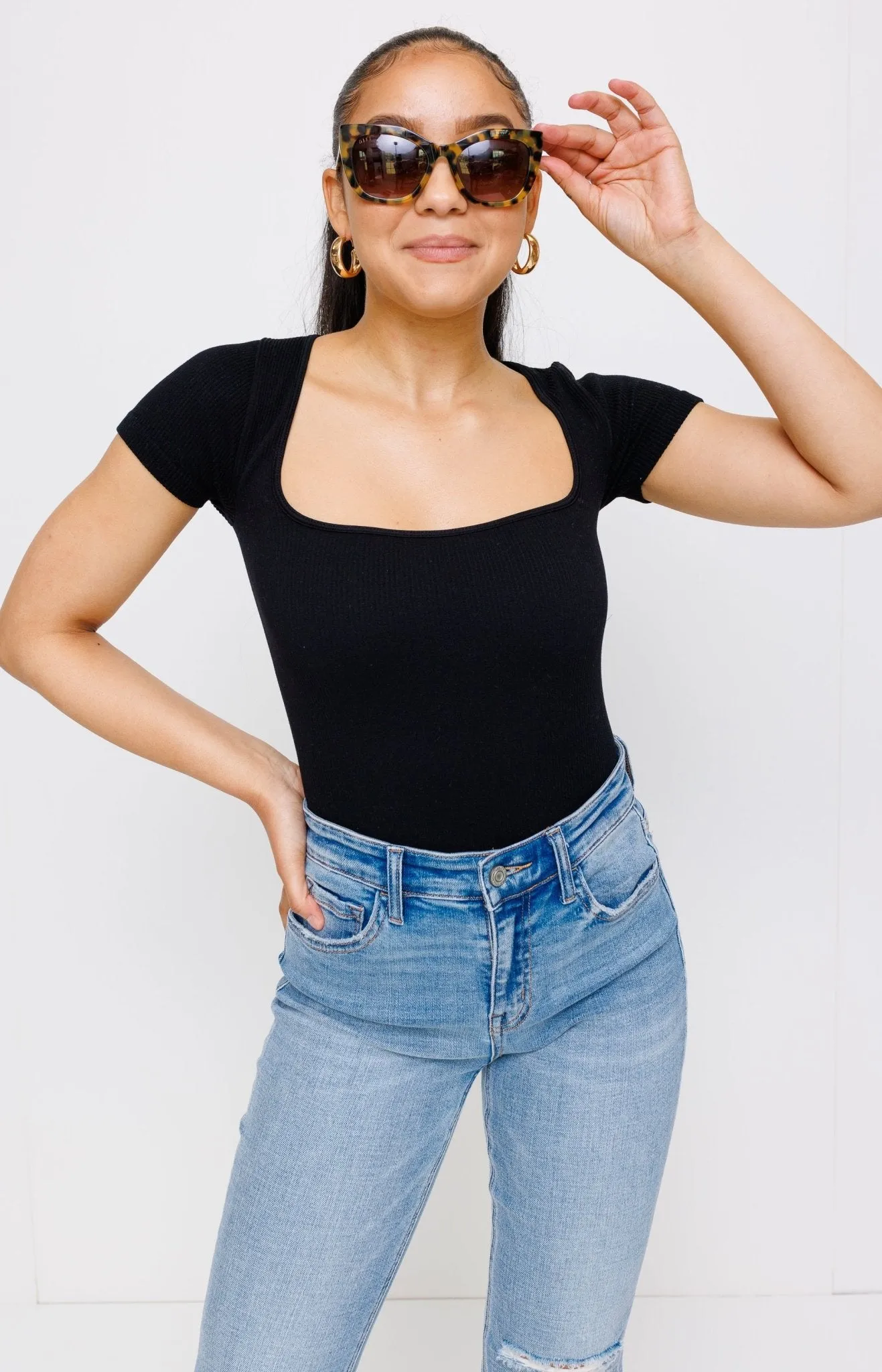 Kardashian Bodysuit, BLACK