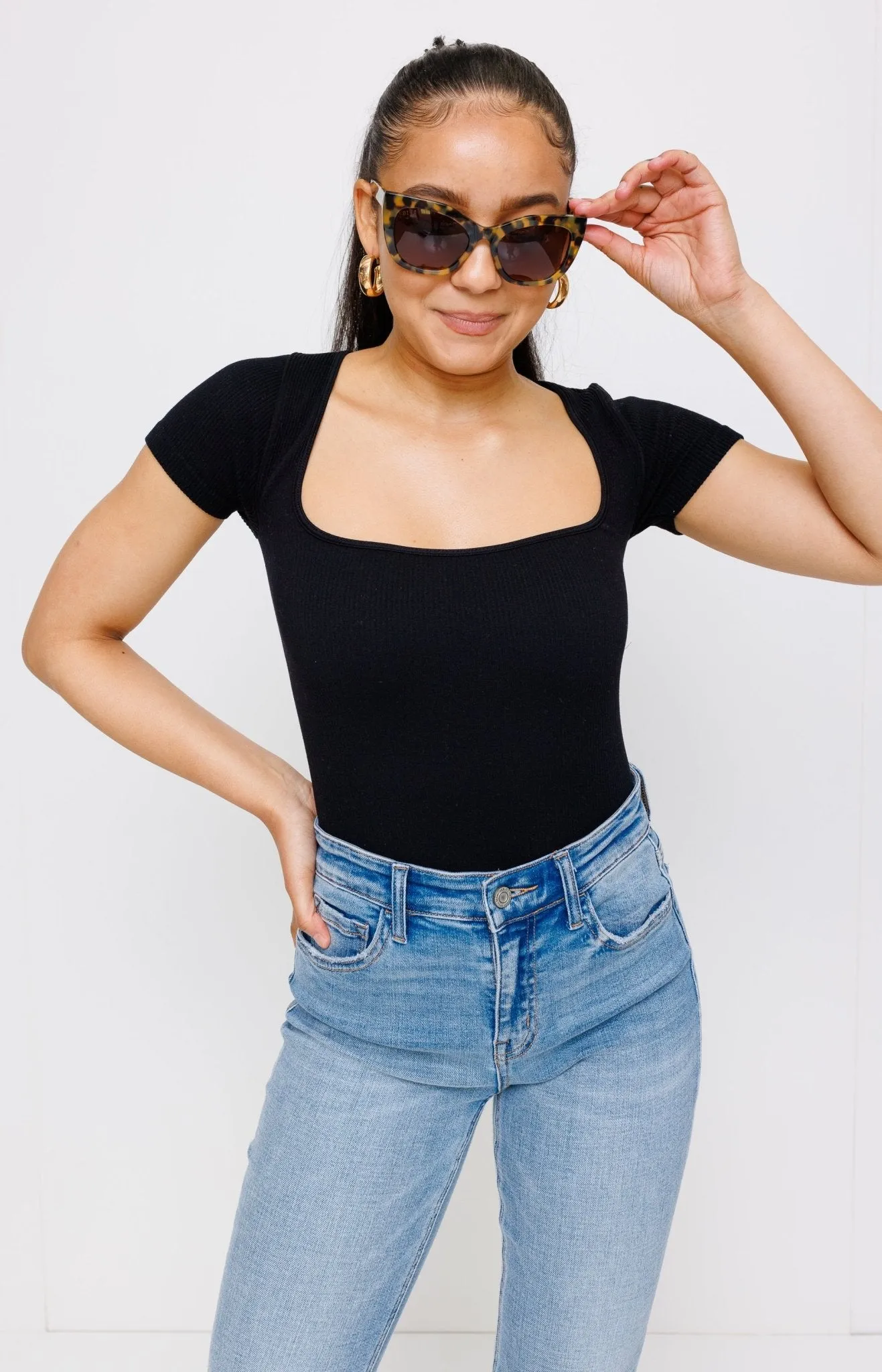Kardashian Bodysuit, BLACK