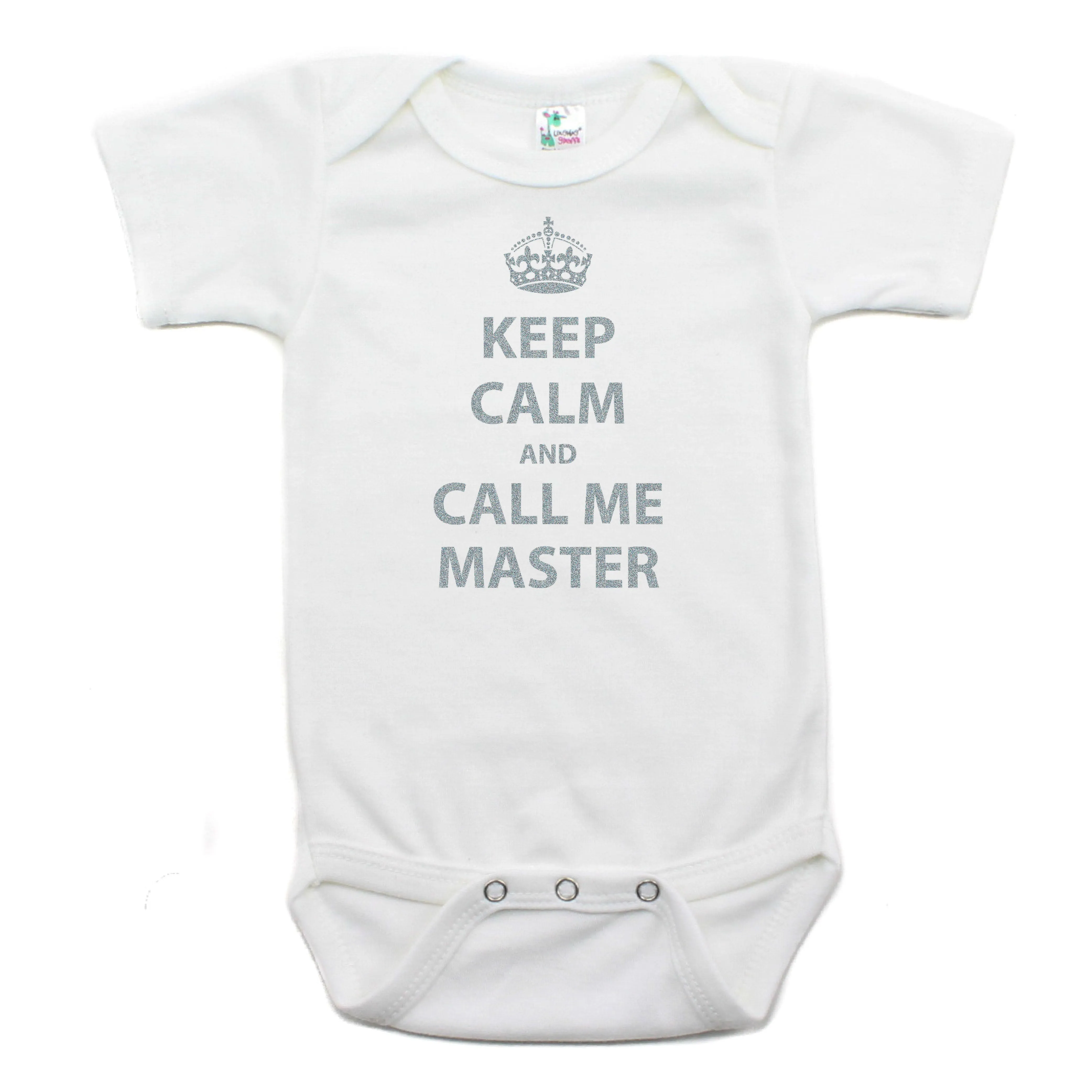 Keep Calm And Call Me Master Short Sleeve Cotton Bodysuit