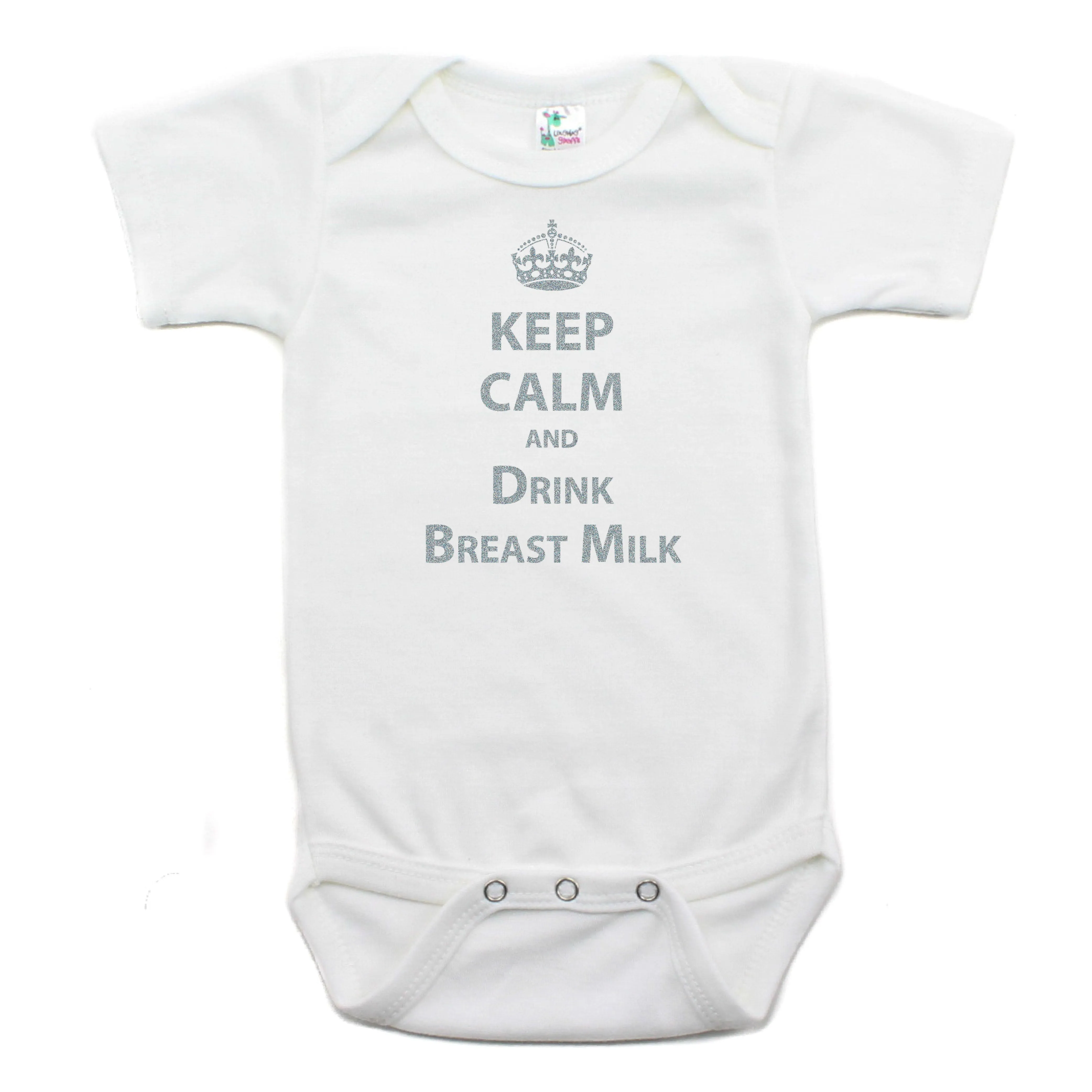 Keep Calm And Drink Breast Milk Short Sleeve Cotton Bodysuit