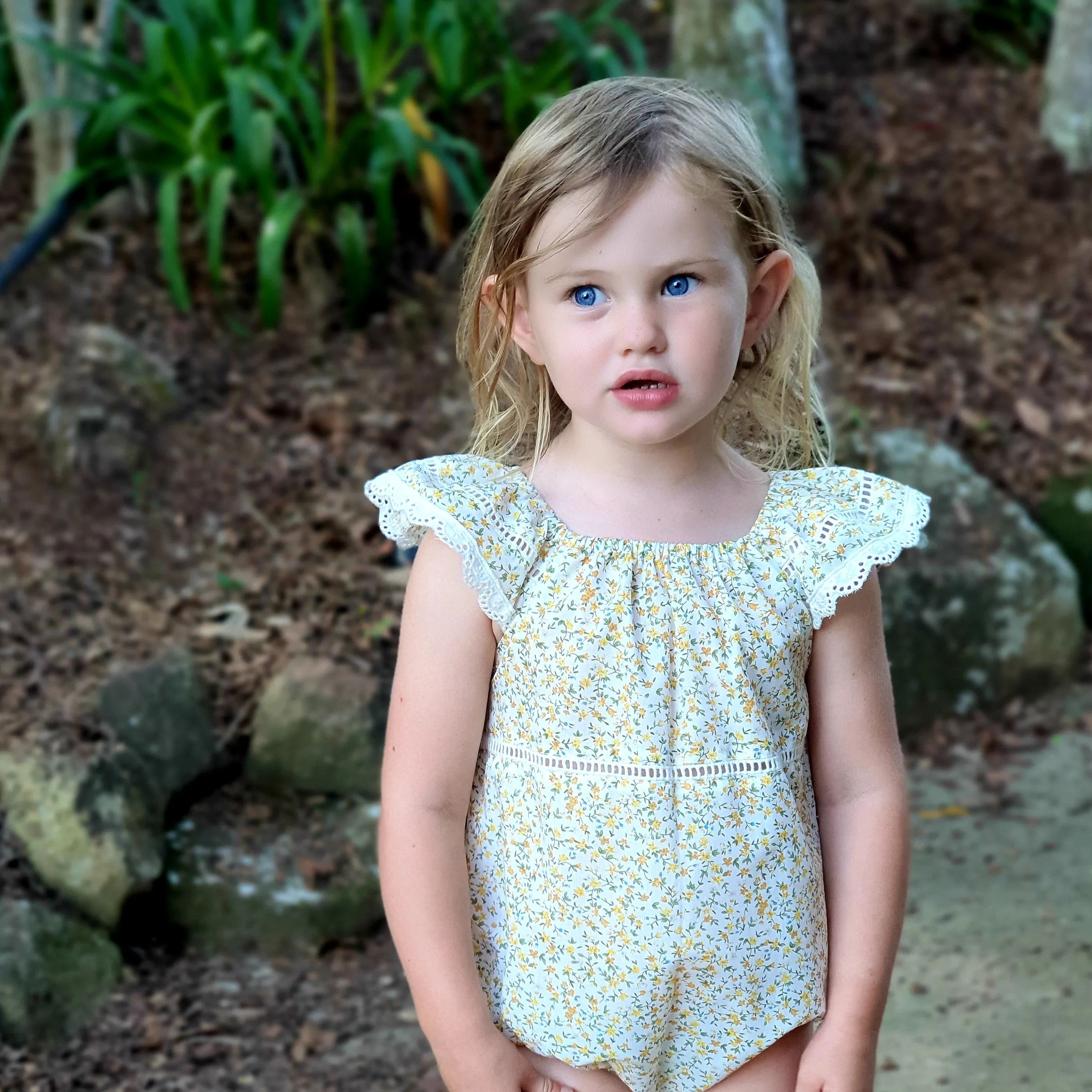 Lace Bodysuit - Cottage Flowers