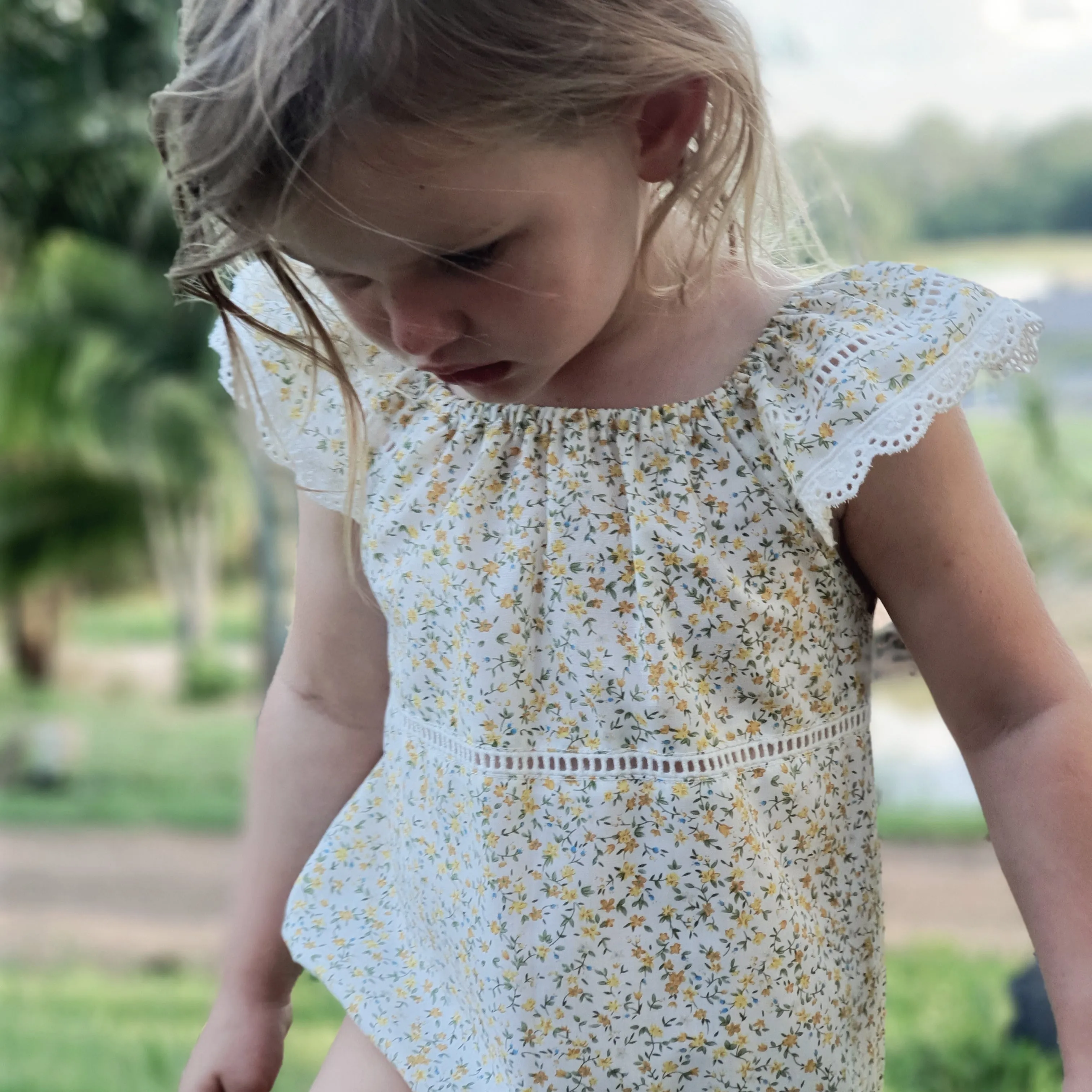 Lace Bodysuit - Cottage Flowers