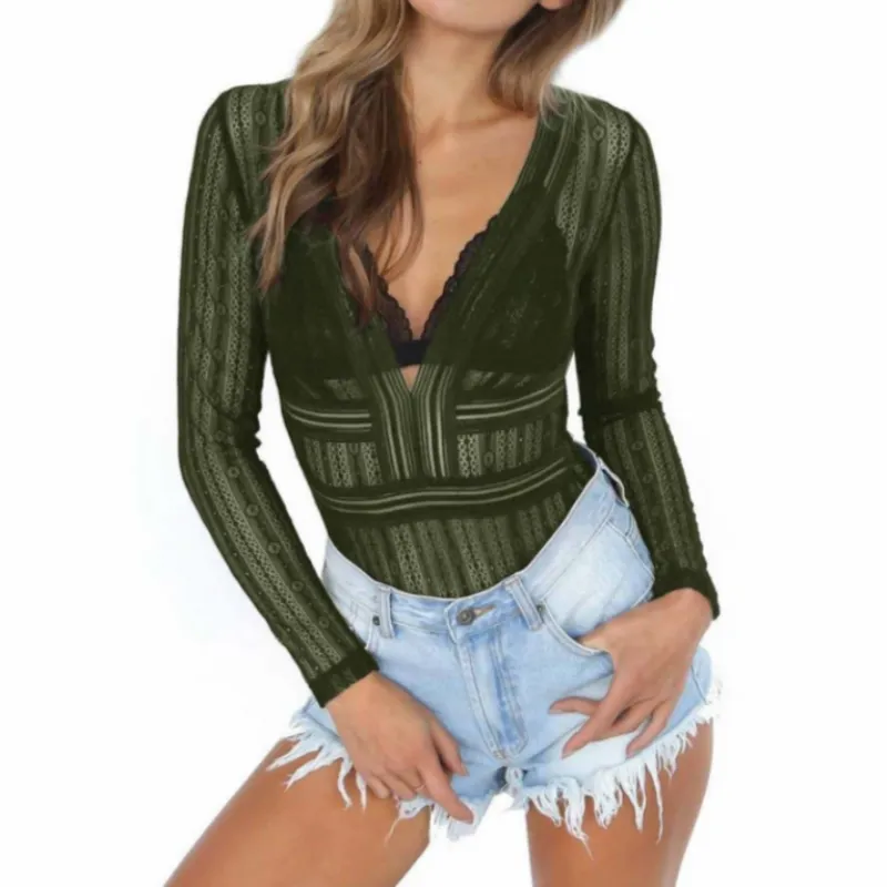 Lace Long Sleeve Bodysuit