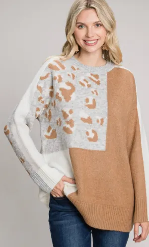 Leopard on the Block Sweater