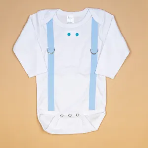 Light Blue Suspenders - Bodysuit or Tshirt