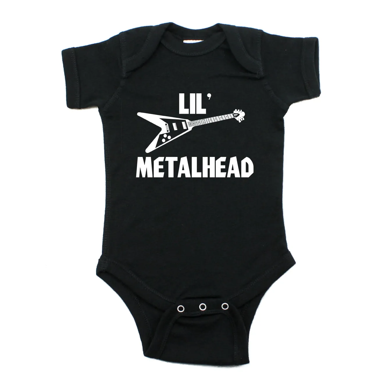 Lil' Metalhead Electric Guitar Short Sleeve Baby Infant Bodysuit